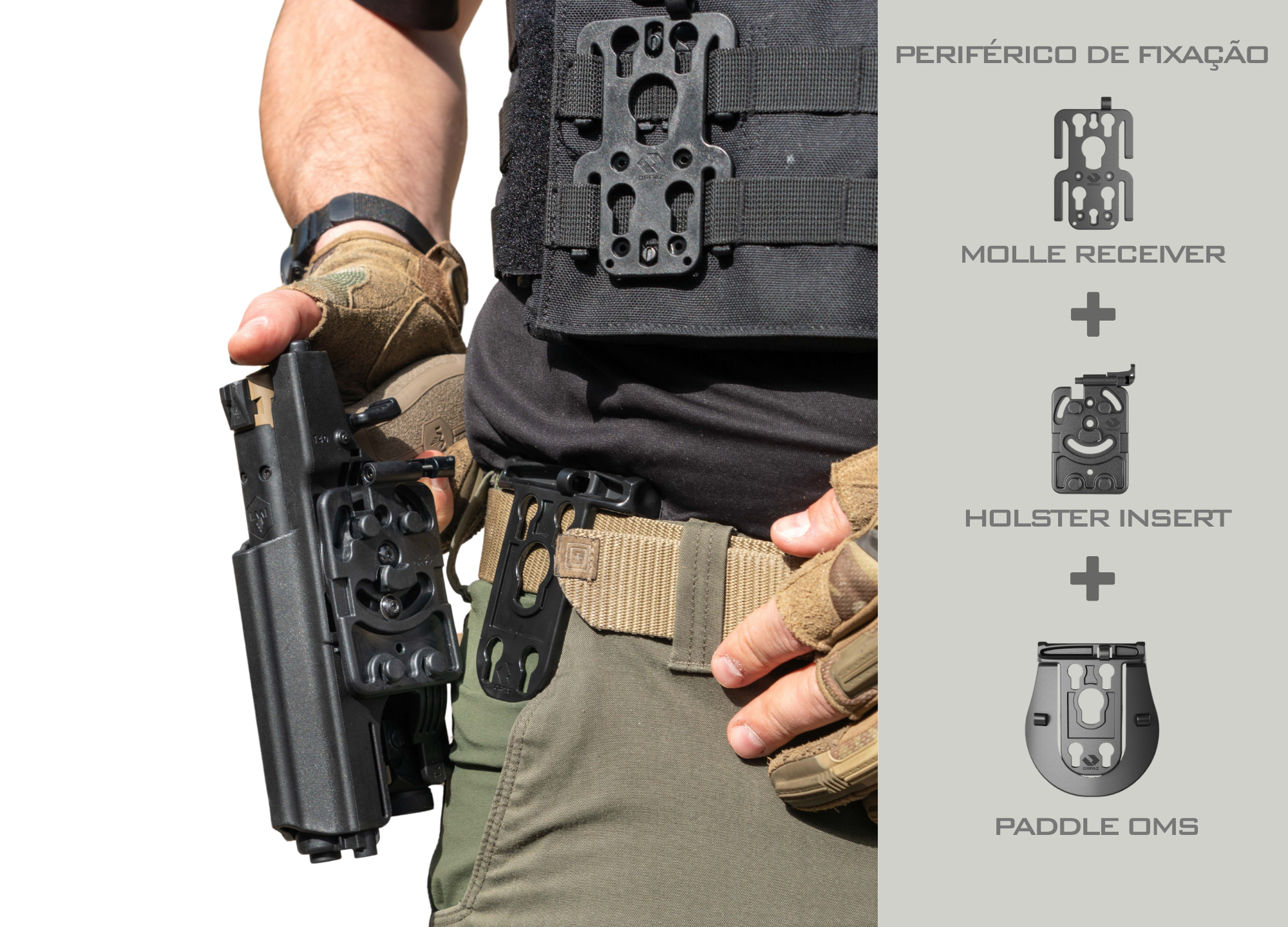 COLDRE OWB - ORPAZ T40 - SIG SAUER P228 P229 SP2022 | LANTERNA