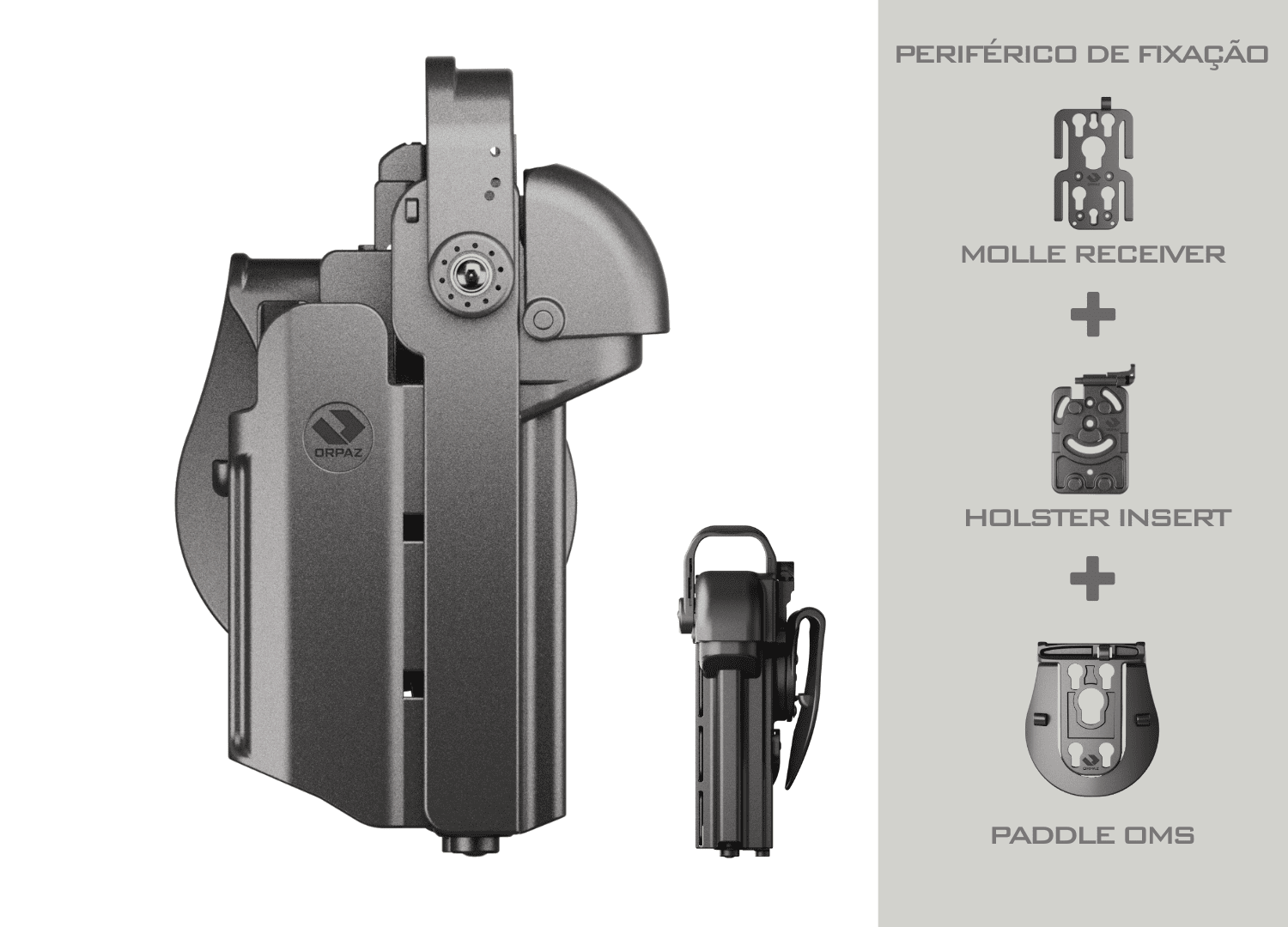 COLDRE OWB - ORPAZ T40 PRO - AREX DELTA | LANTERNA COMPACTA - CH