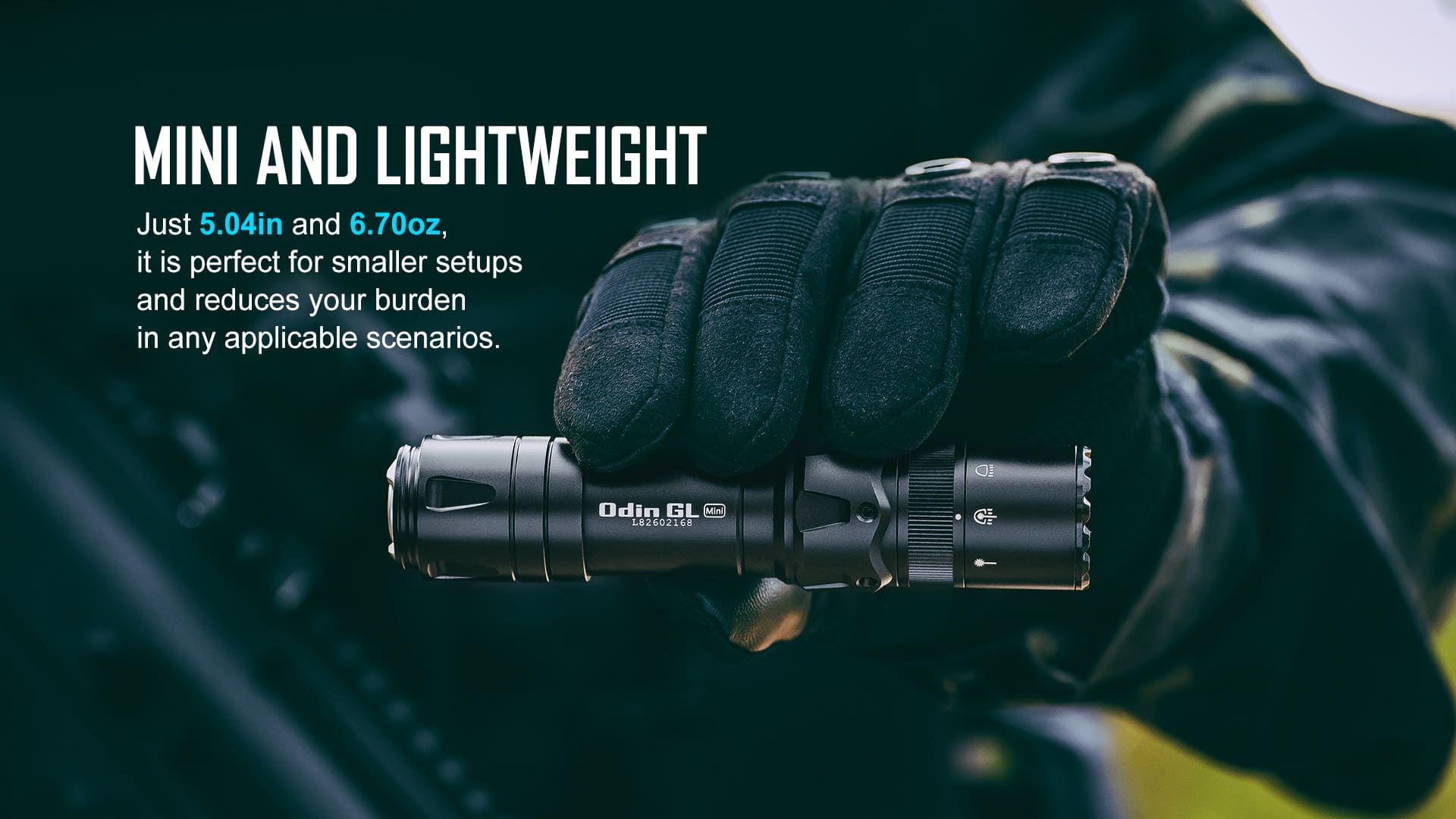LANTERNA - OLIGHT ODIN GL MINI (LASER VERDE) - 1000 LUMENS - CH
