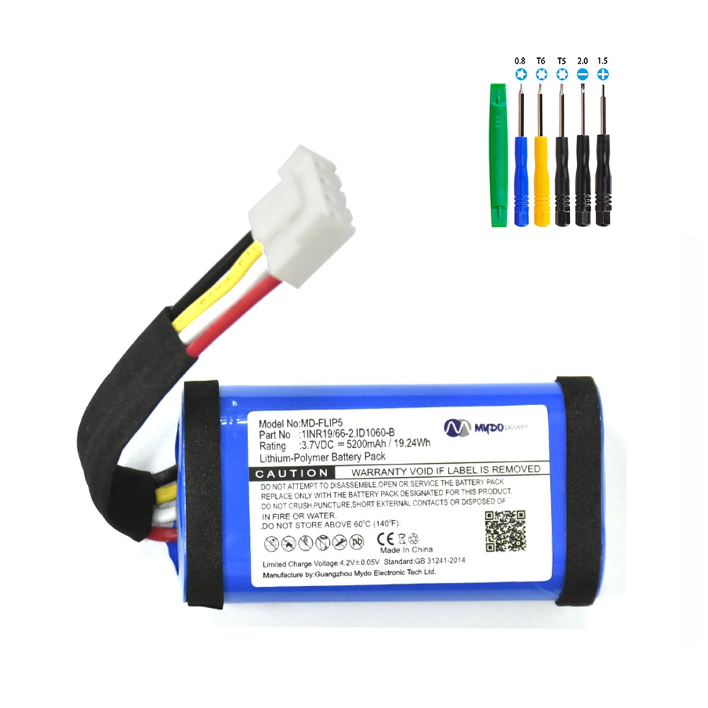 Bateria Flip 5 Para Caixa de Som Bluetooth com 5200mah + Kit de Ferramentas  - Zawa Tech - Tecnologia e Inovação
