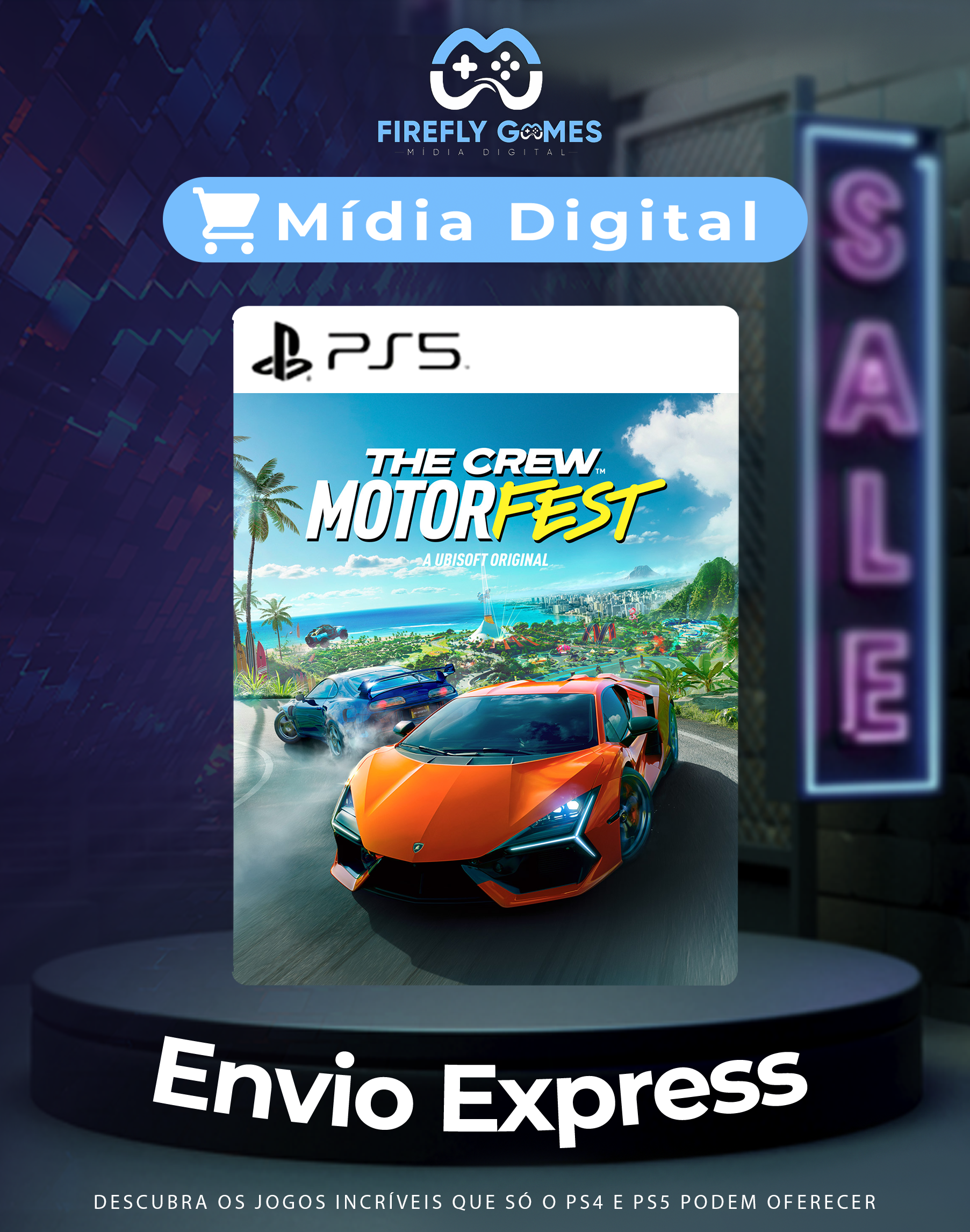 Jogo The Crew Motorfest Ps5 Midia Fisica BR Pronta Entrega - Ubisoft - Jogos  de Corrida e Voo - Magazine Luiza