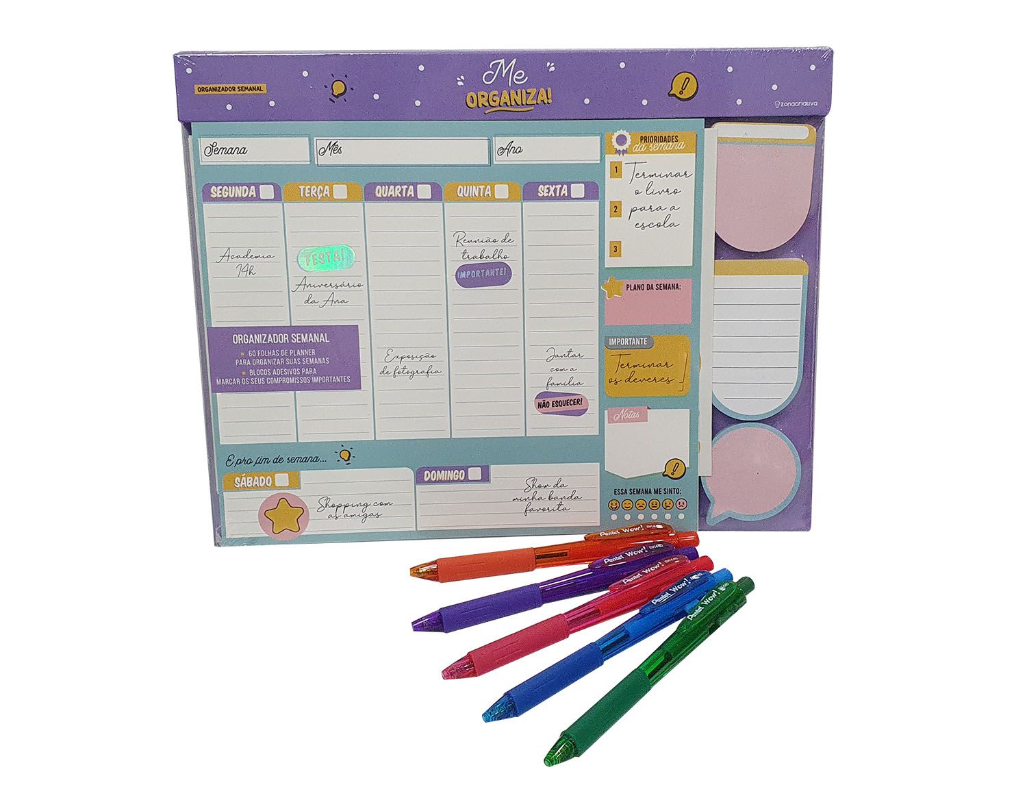 Kit Digital Cliparts Planner, Agenda, Caneta