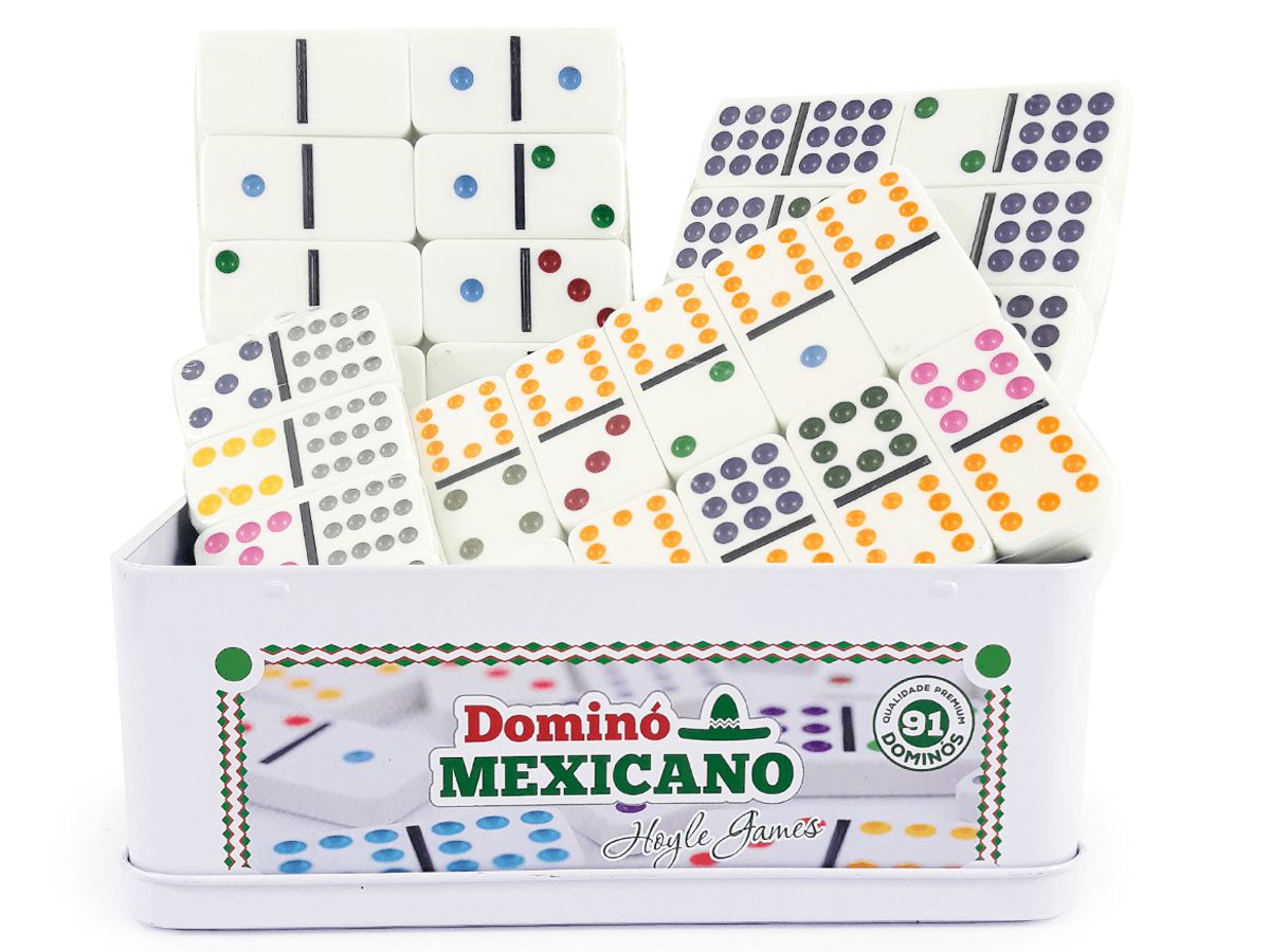 Jogo Dominó Mexicano 91 peças - Blanc Toys - Felicidade em brinquedos