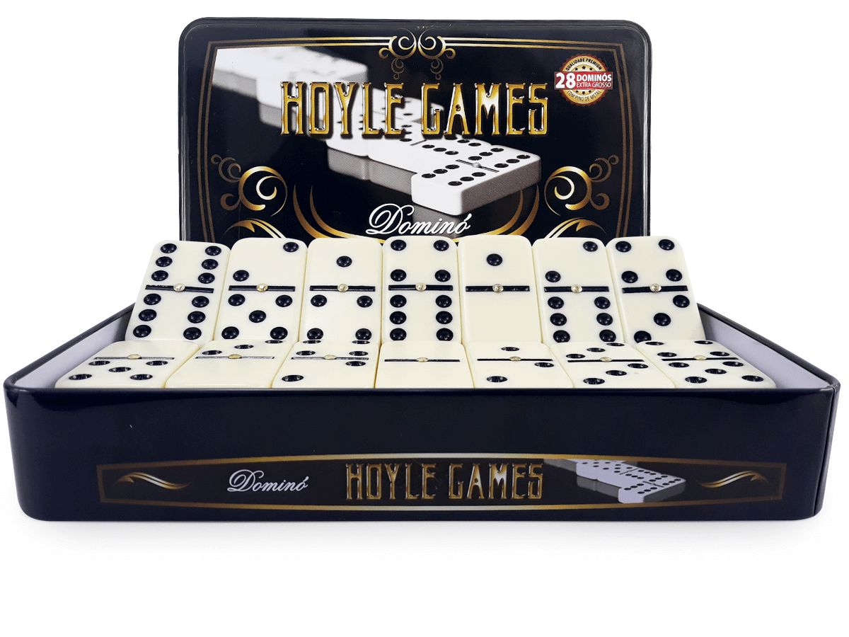 Jogo de Domino 12 mm na lata - Hoyle - Jogo de Dominó, Dama e