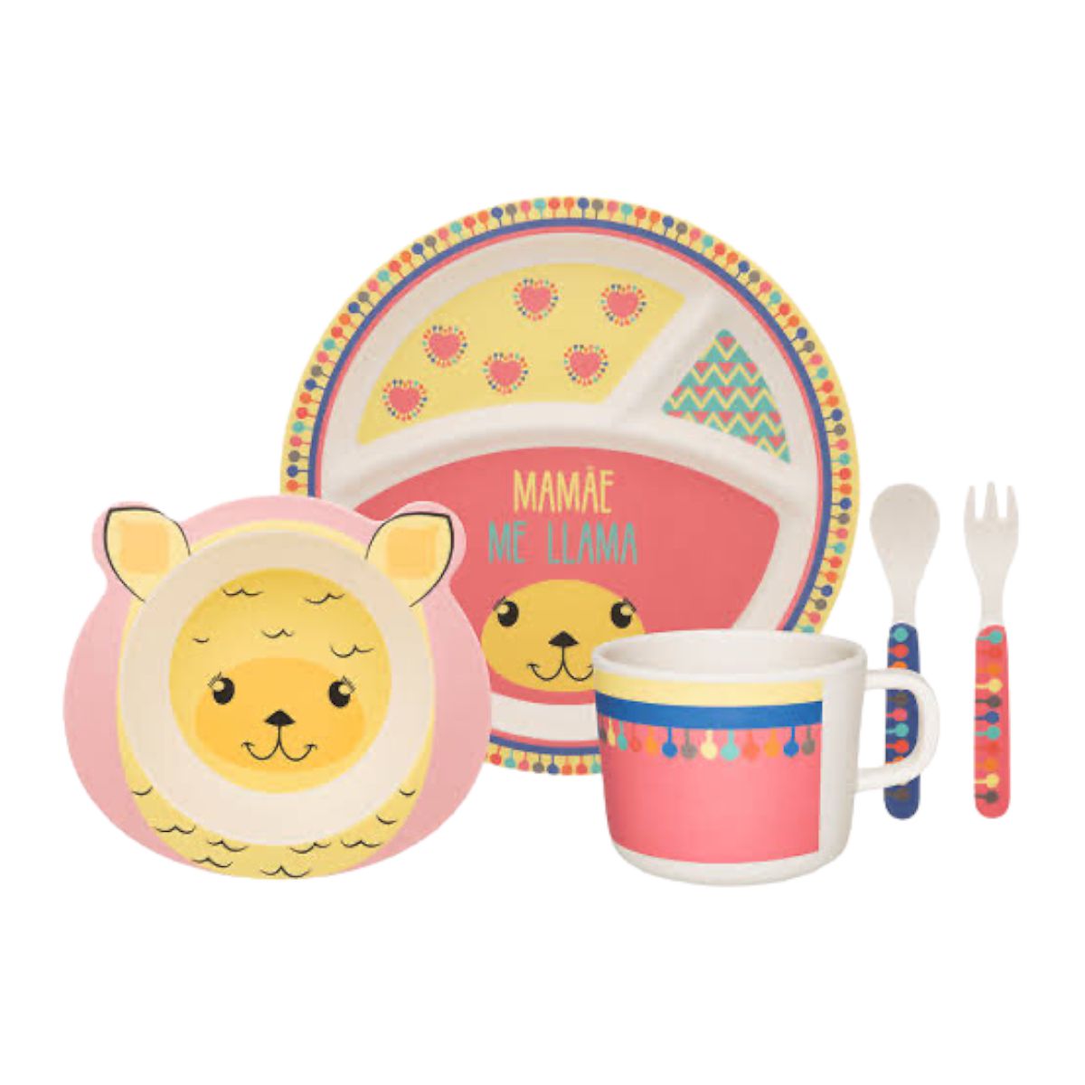 Kit Refeição Jogo Infantil Melamine Menina com Caneca 5 Pçs em Promoção na  Americanas