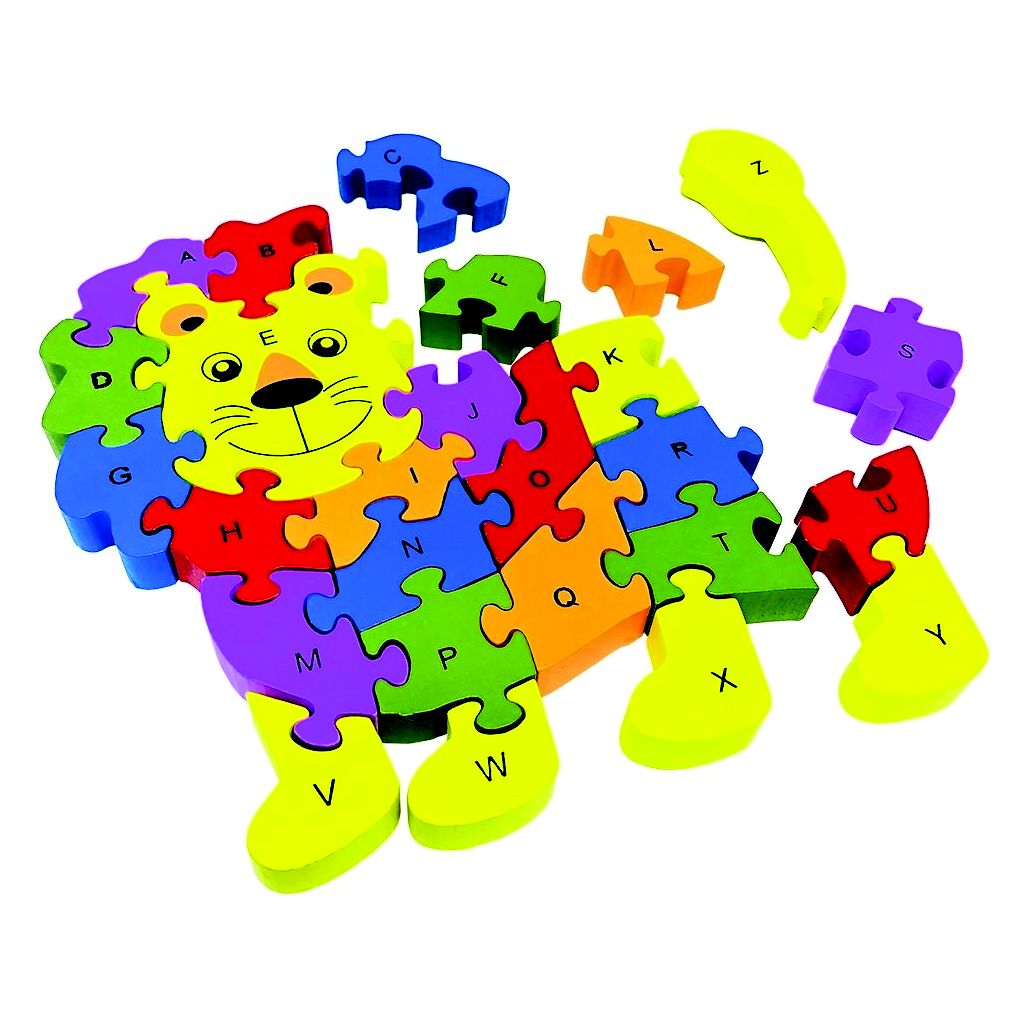 Crianças Puzzle Ímã Puzzle Leão Puzzle Para Crianças Puzzle de 3 Jo