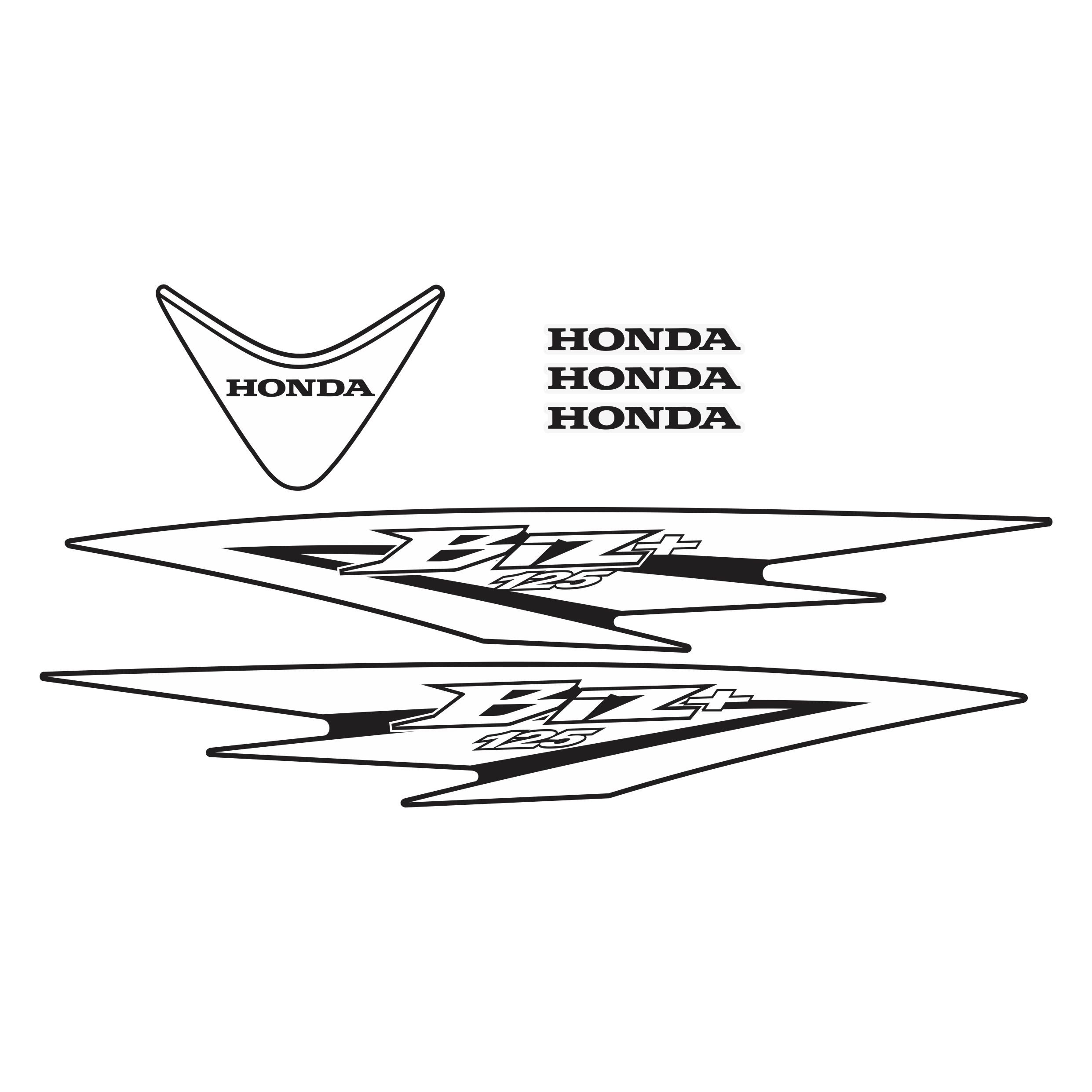 Adesivo Honda Biz 125 ES Compatível Lateral - Cromo Decor - Pastilhas  Adesivas Resinadas