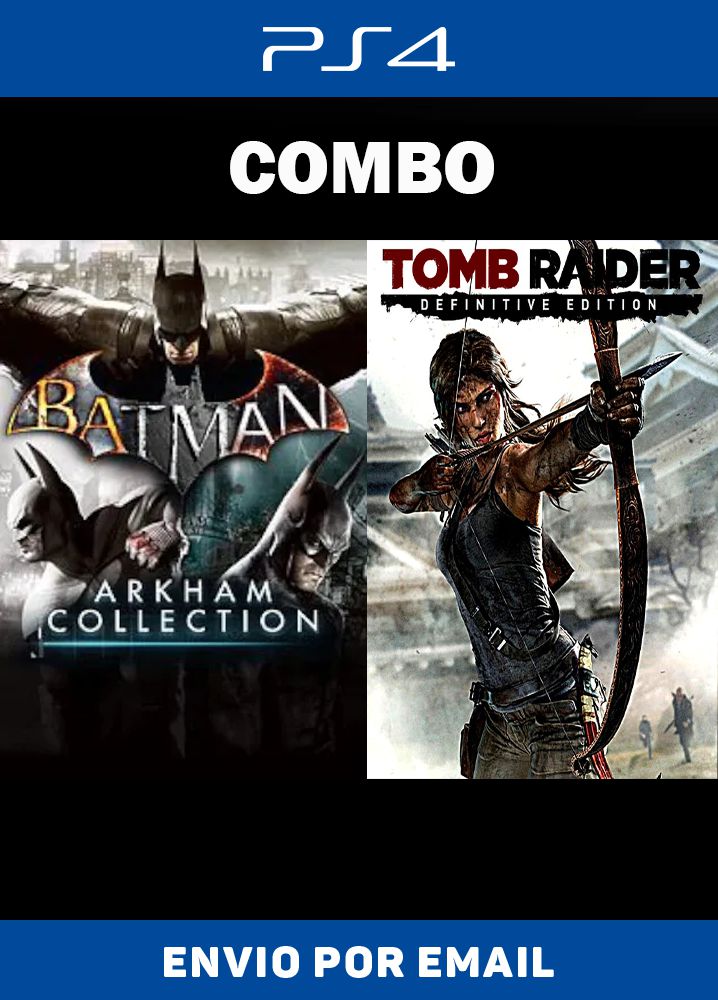 Batman: Arkham Collection + Tomb Raider: Definitive Edition - PS4 Mídia  Digital - Sir Games - Jogos Digitais para PS3, PS4, PS5 e Nintendo Switch