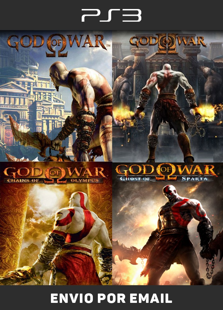 God Of War 1 + God Of War 2 + Chains Of Olympus + Ghost Of Sparta - PS3  Mídia Digital - Sir Games - Jogos Digitais para PS3, PS4, PS5 e Nintendo  Switch