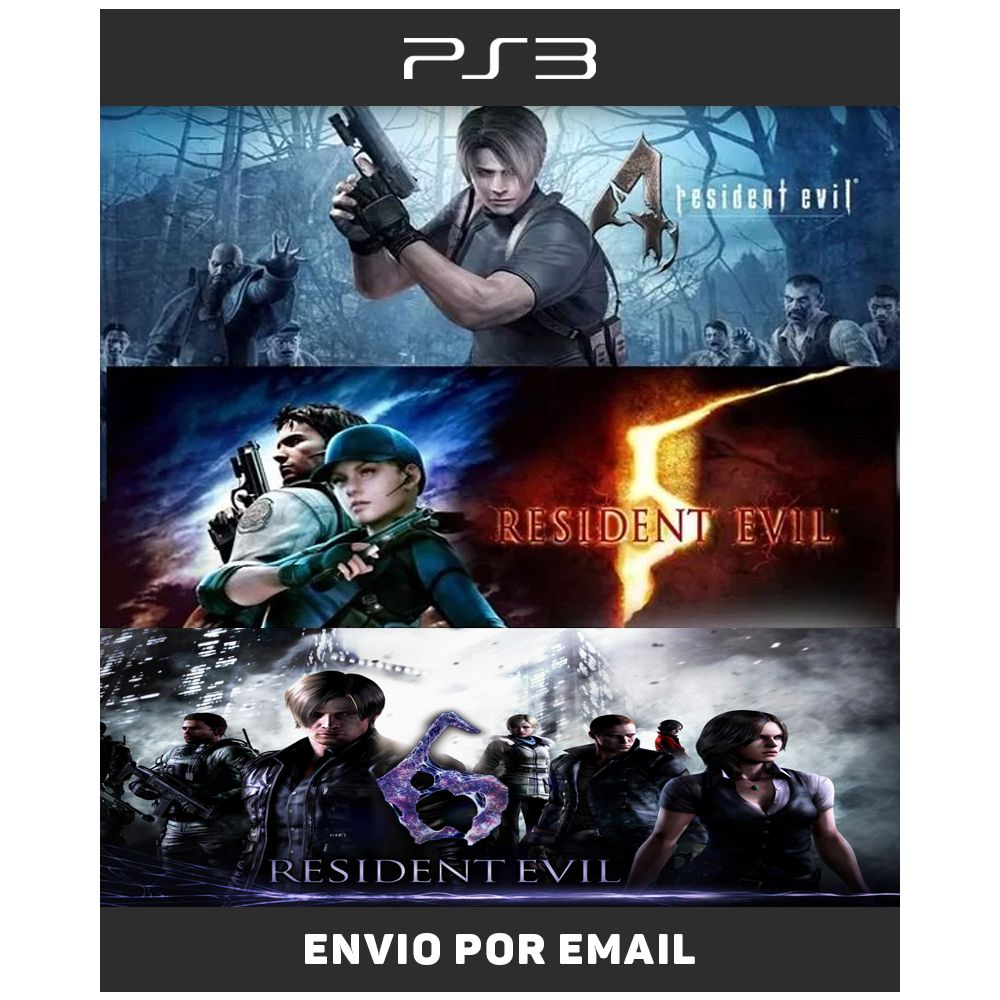 Resident Evil Franchise: RE 4 + RE 5 + RE 6 - PS3 Mídia Digital - Sir Games  - Jogos Digitais para PS3, PS4, PS5 e Nintendo Switch