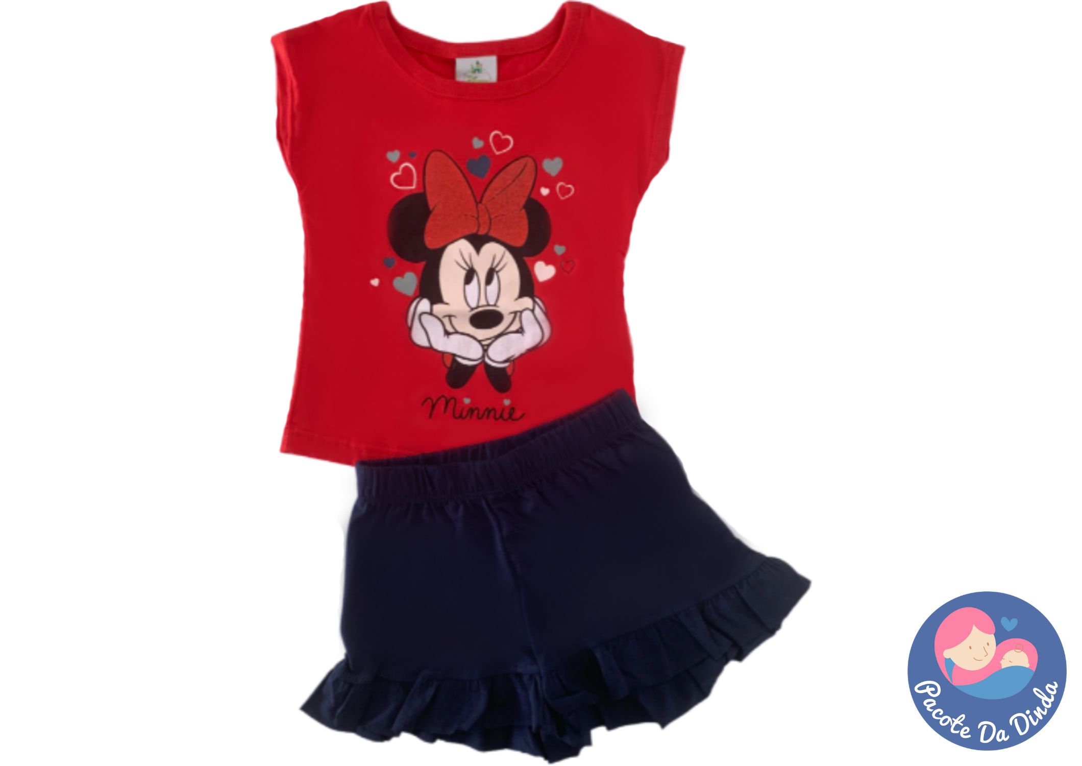 Calça Infantil Minnie Mouse Disney Vermelha