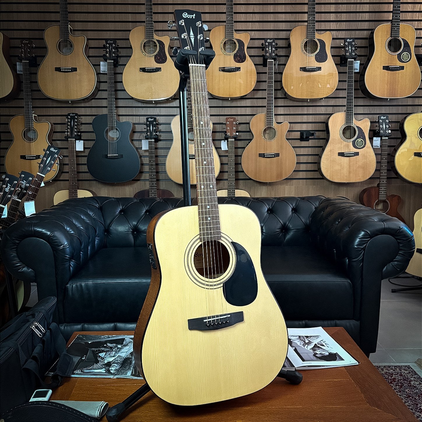 Violão Cort AD810E OP Spruce Open Pore Folk - Guitar Shop CE