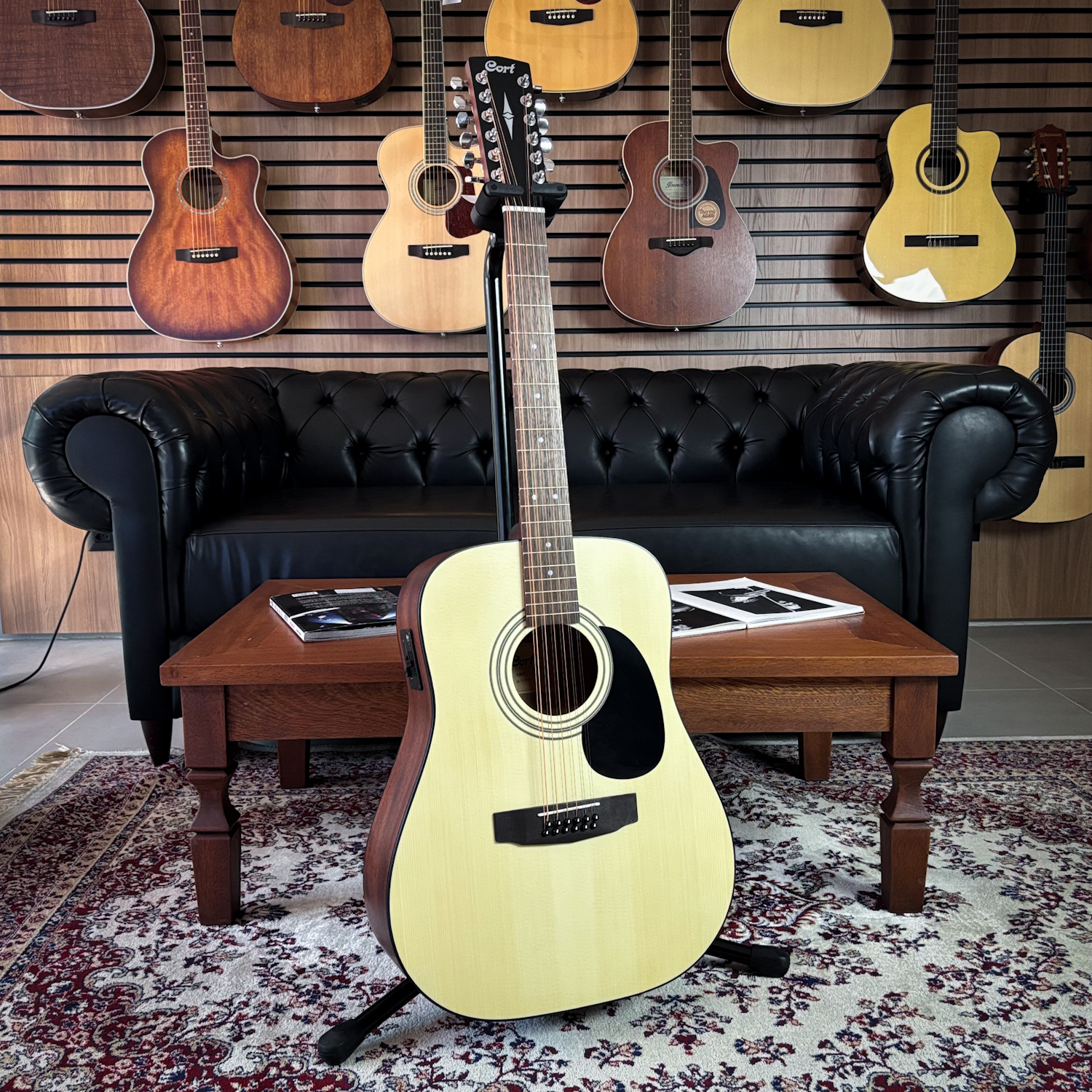 Violão 12 Cordas Cort AD810-12E OP Spruce Open Pore Folk - Guitar