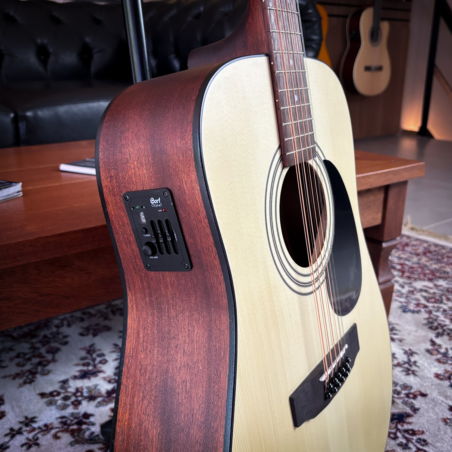 Violão 12 Cordas Cort AD810-12E OP Spruce Open Pore Folk - Guitar