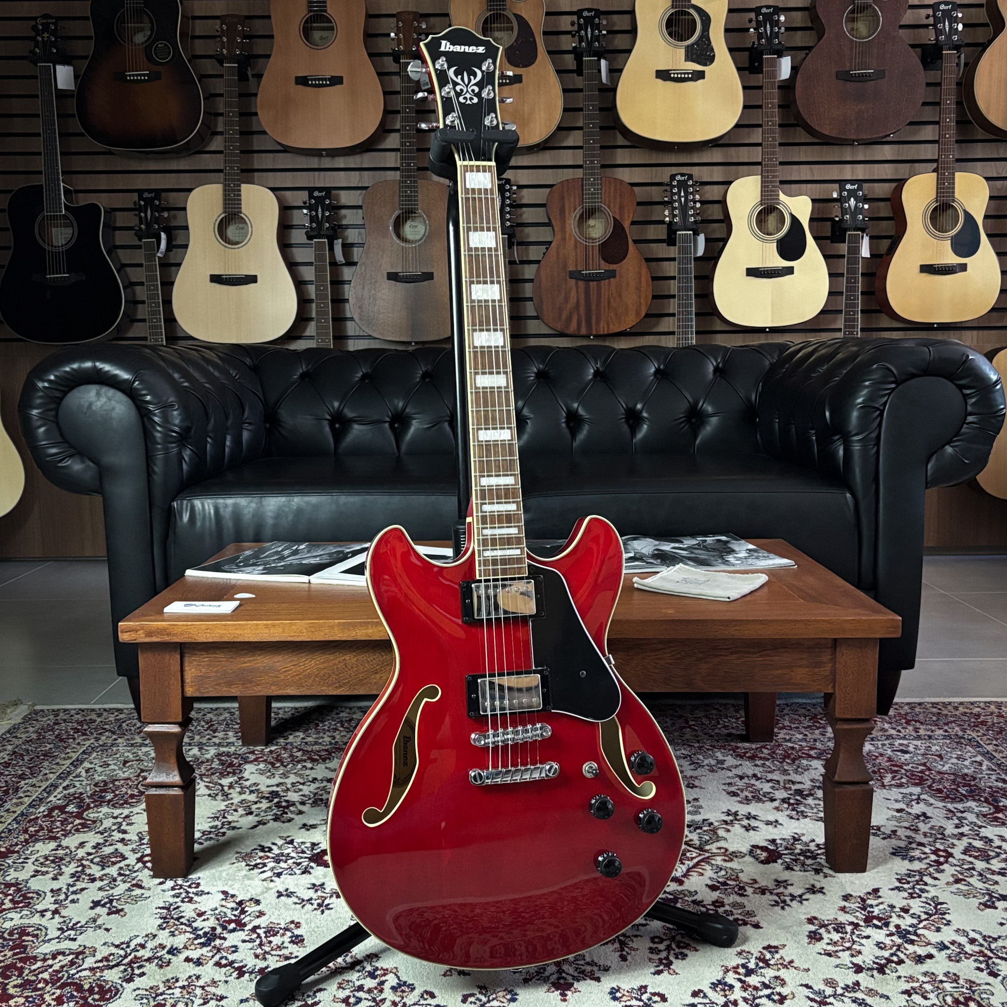 ギター Ibanez AS73-BS Guitarra Ibanez AS73 OLM Olive Metallic - semi hollow - Guitar