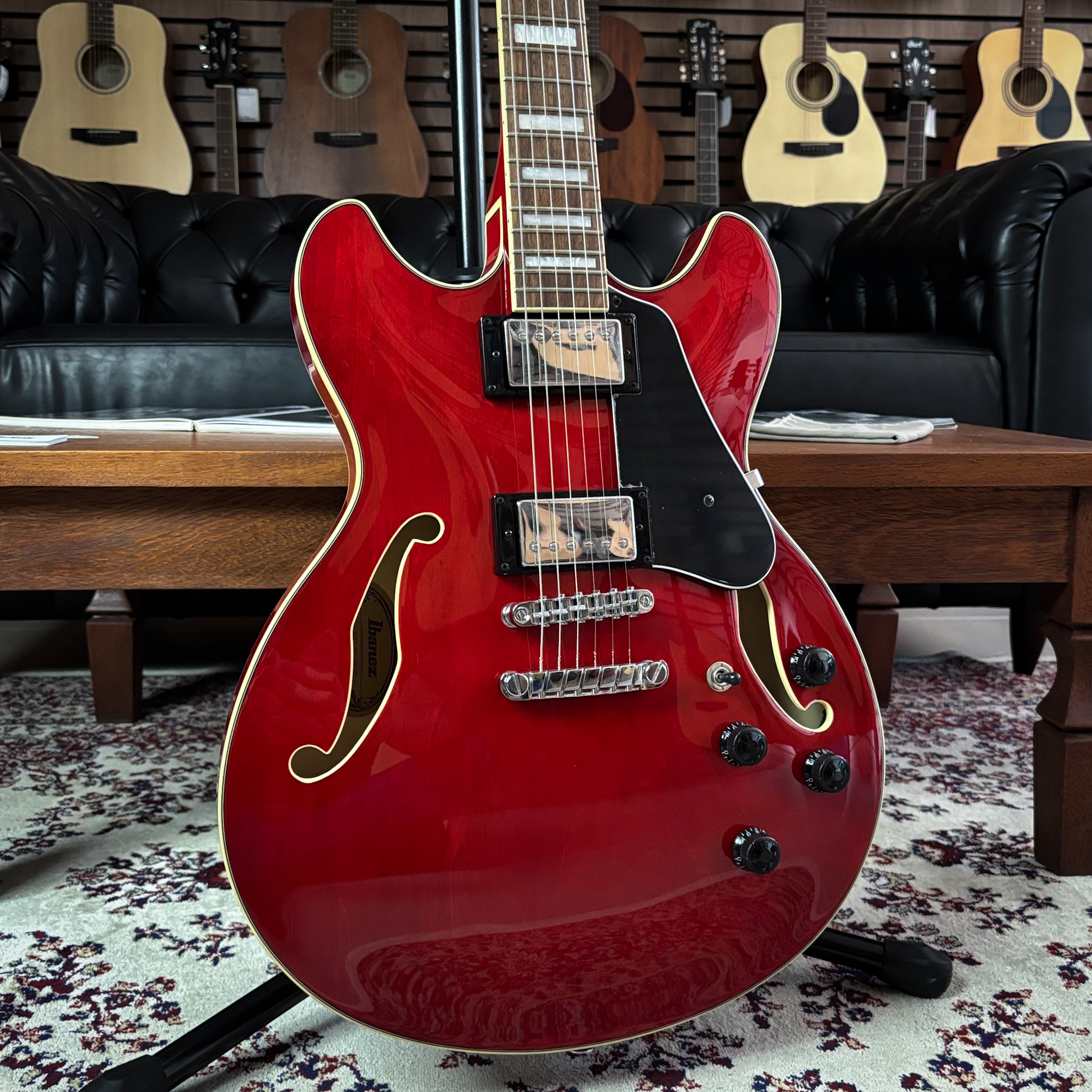 Guitarra Ibanez AS73 TCD Transparent Cherry Red - semi hollow
