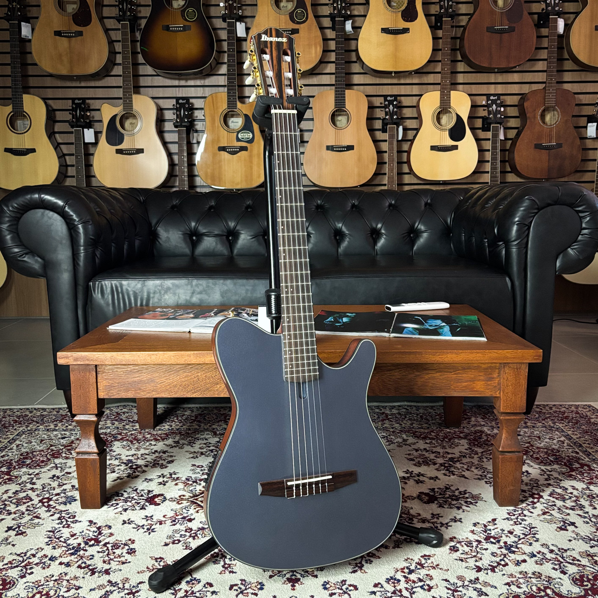 Violão Ibanez FRH10N-IBF Nylon Indigo Blue Metallic Flat - FRH