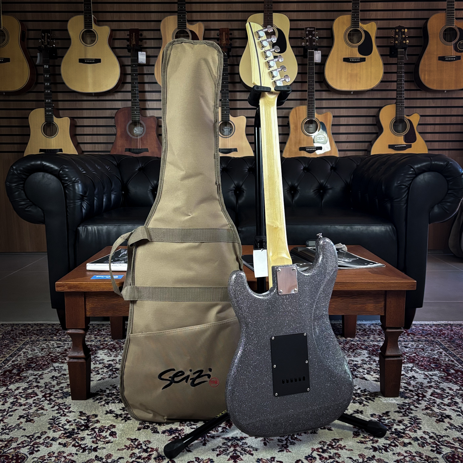 Guitarra Seizi Fun Katana Musashi Space Grey Sparkle PH c/ Bag
