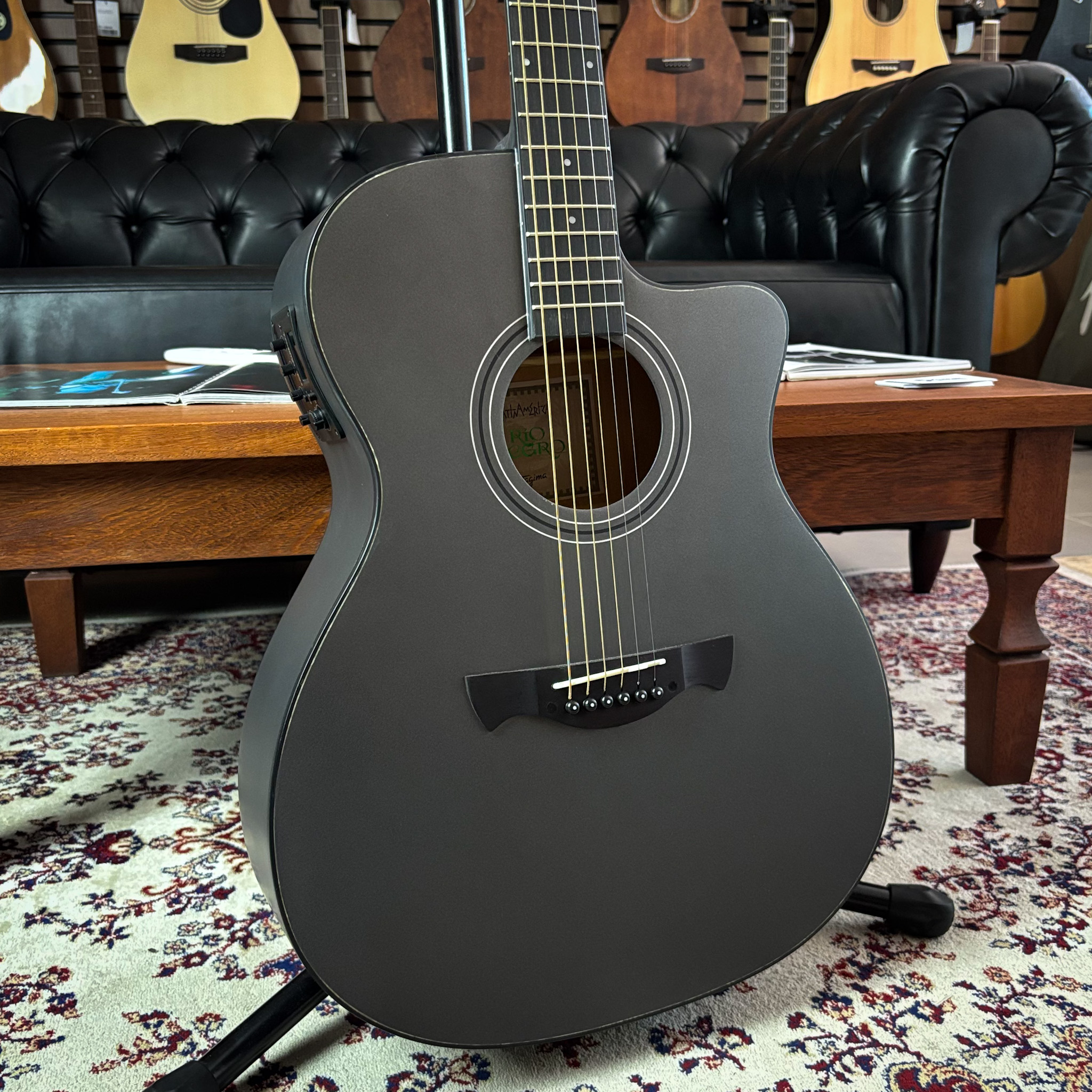 Violão Tagima Rio Negro Metallic Deep Silver Satin - Grand Auditorium ...