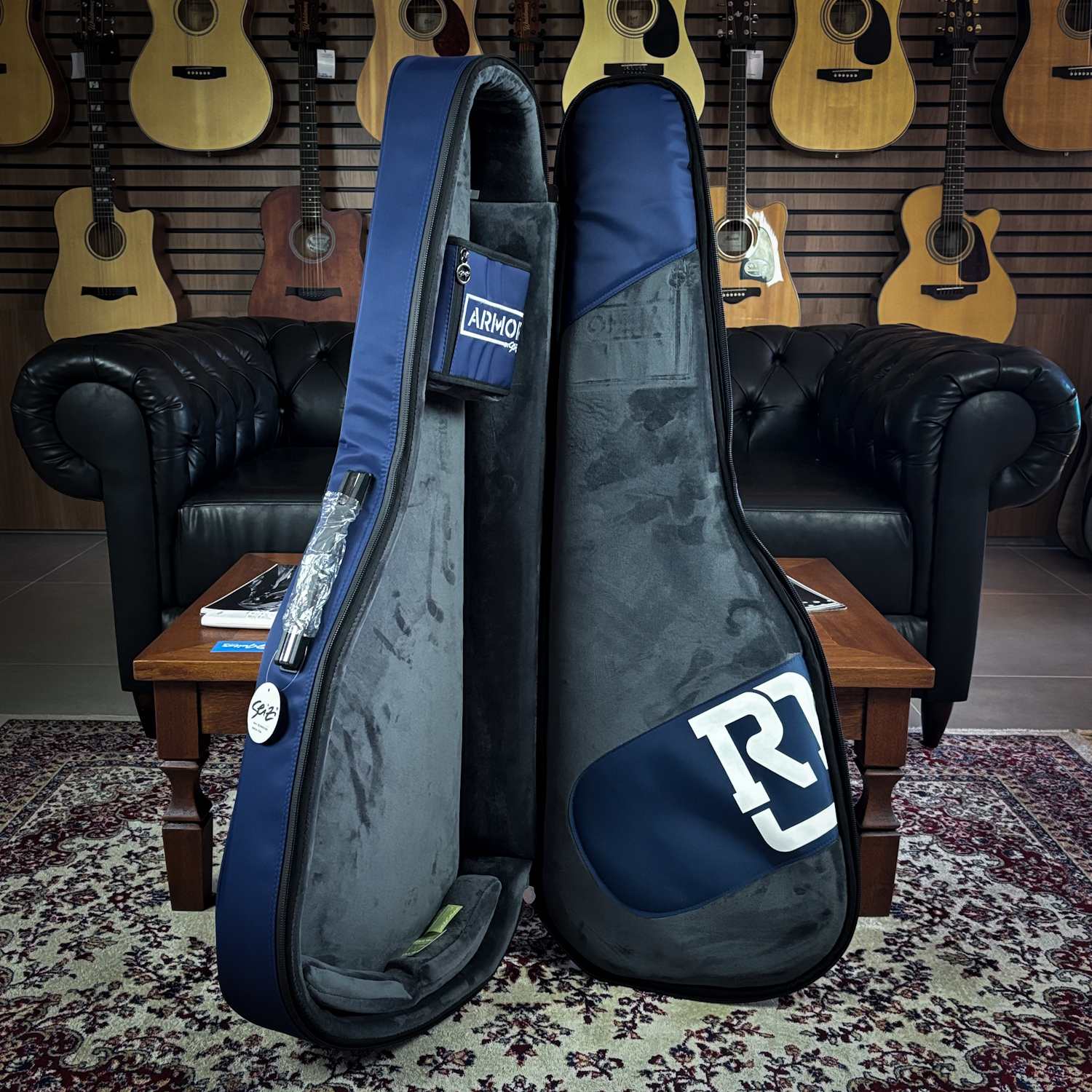 Bag p/ Guitarra Armor by Seizi Ultra 5 Guitar Blue - Guitar Shop