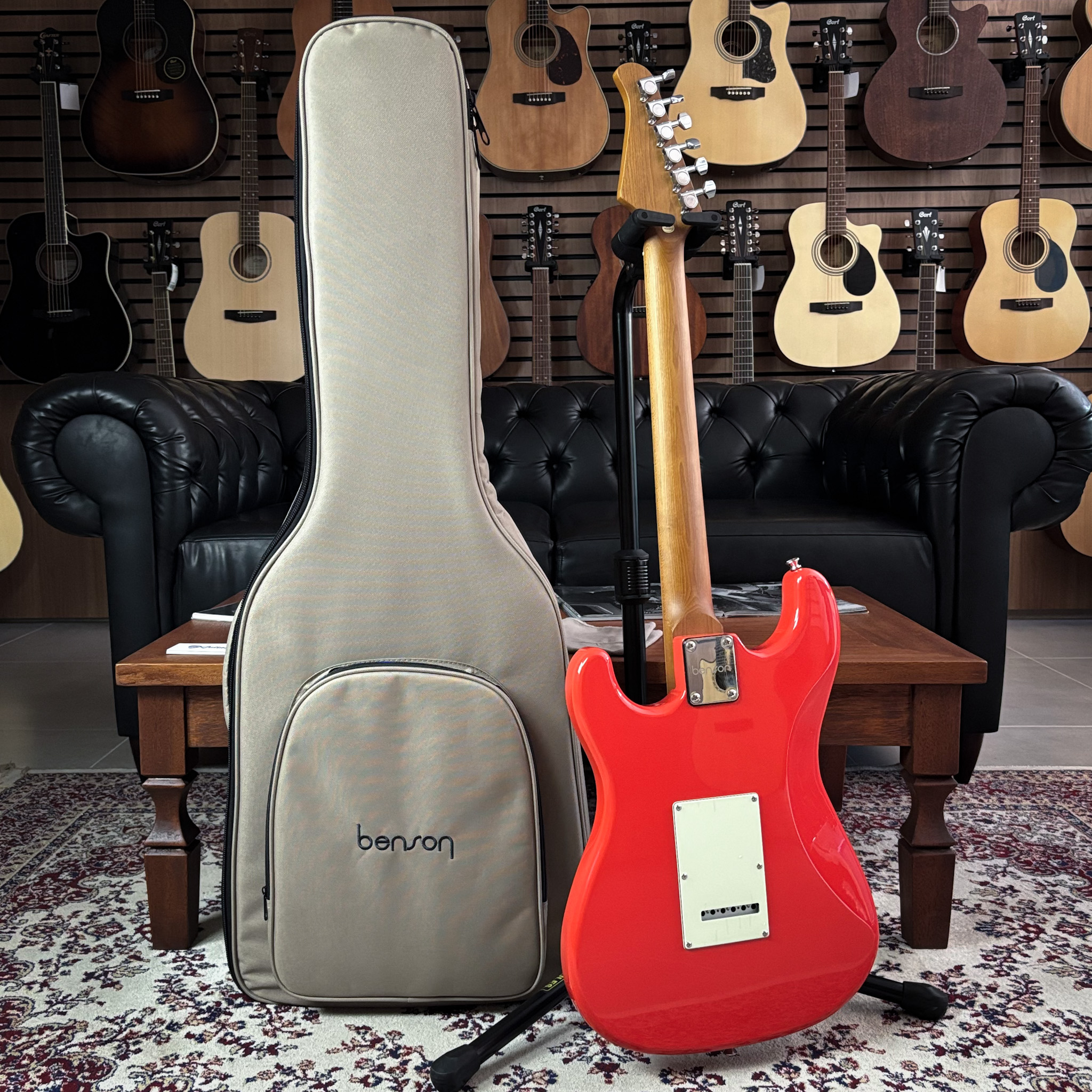 Guitarra Benson Strato HSS Hardy Series 902 Fiesta Red Chrome - S