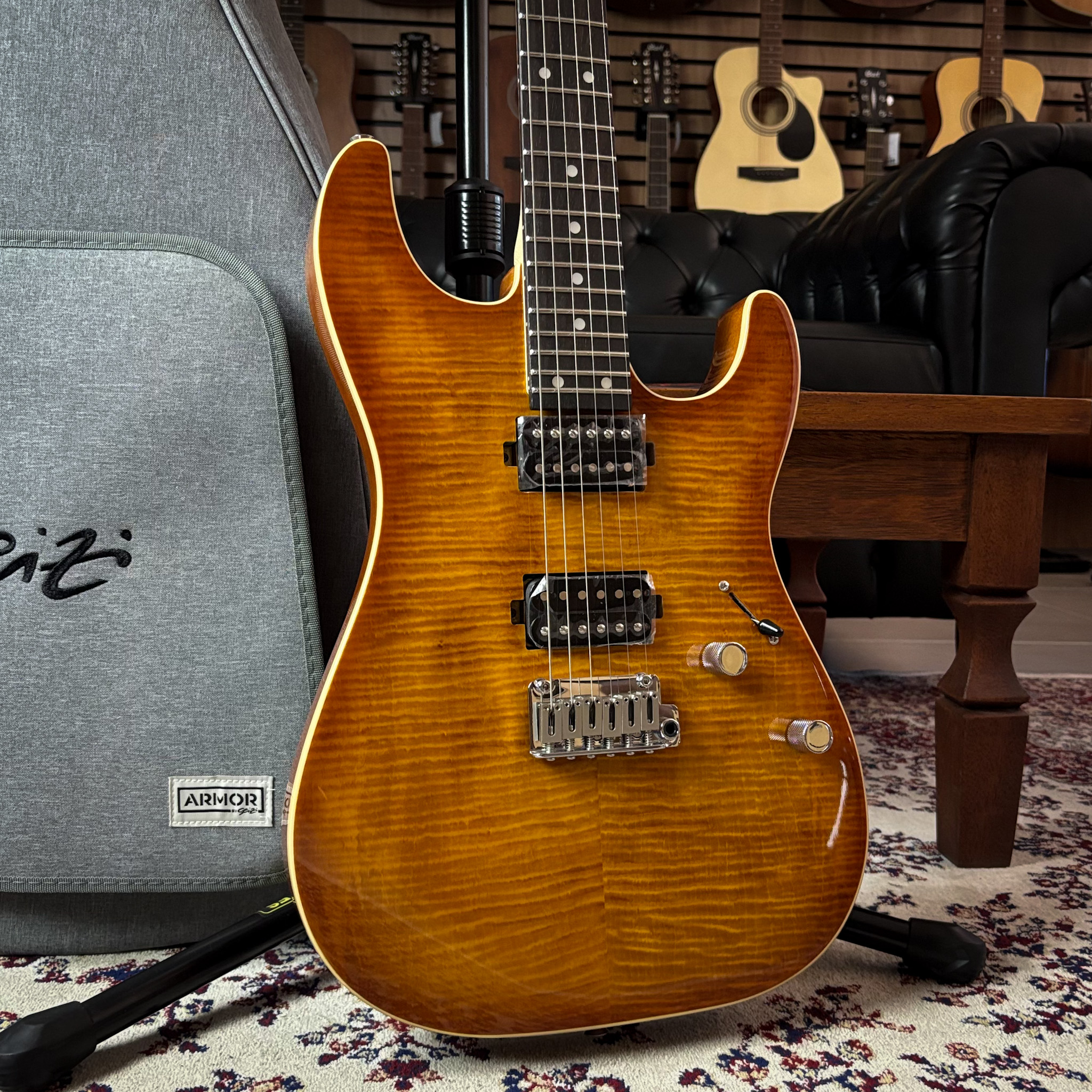 Guitarra Seizi Katana Ozielzinho MK3 Rosewood Desert Flame c/ Bag