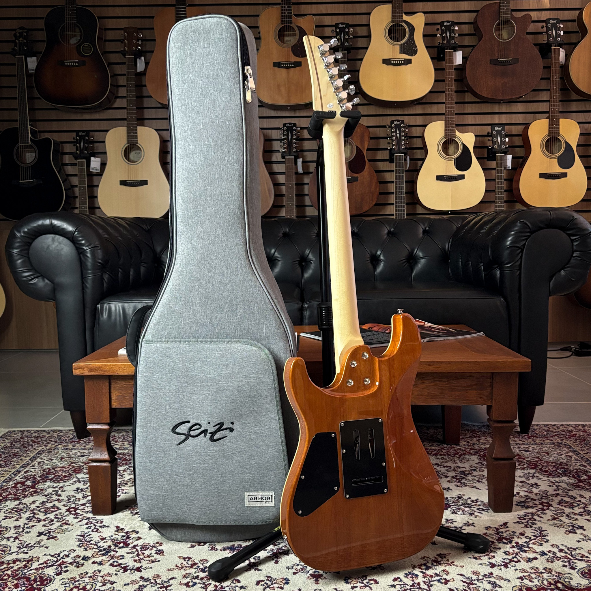 Guitarra Seizi Katana Ozielzinho MK3 Rosewood Desert Flame c/ Bag