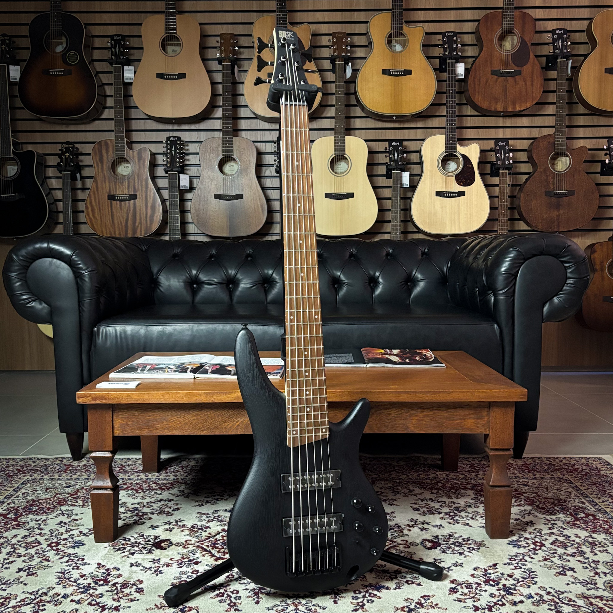 Baixo 6 Cordas Ibanez SR306EB WK Weathered Black - SR Series