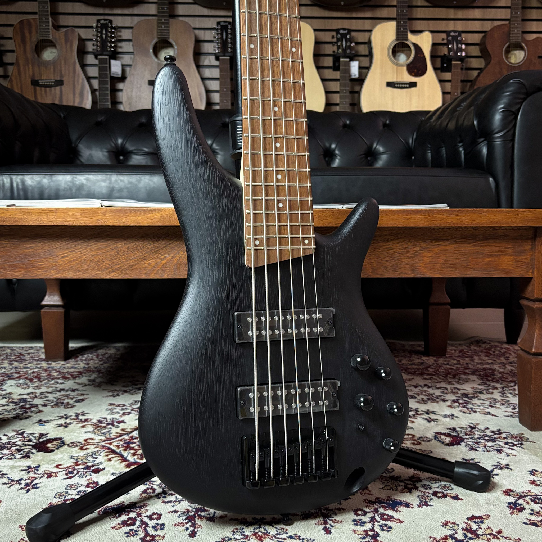 Baixo 6 Cordas Ibanez SR306EB WK Weathered Black - SR Series