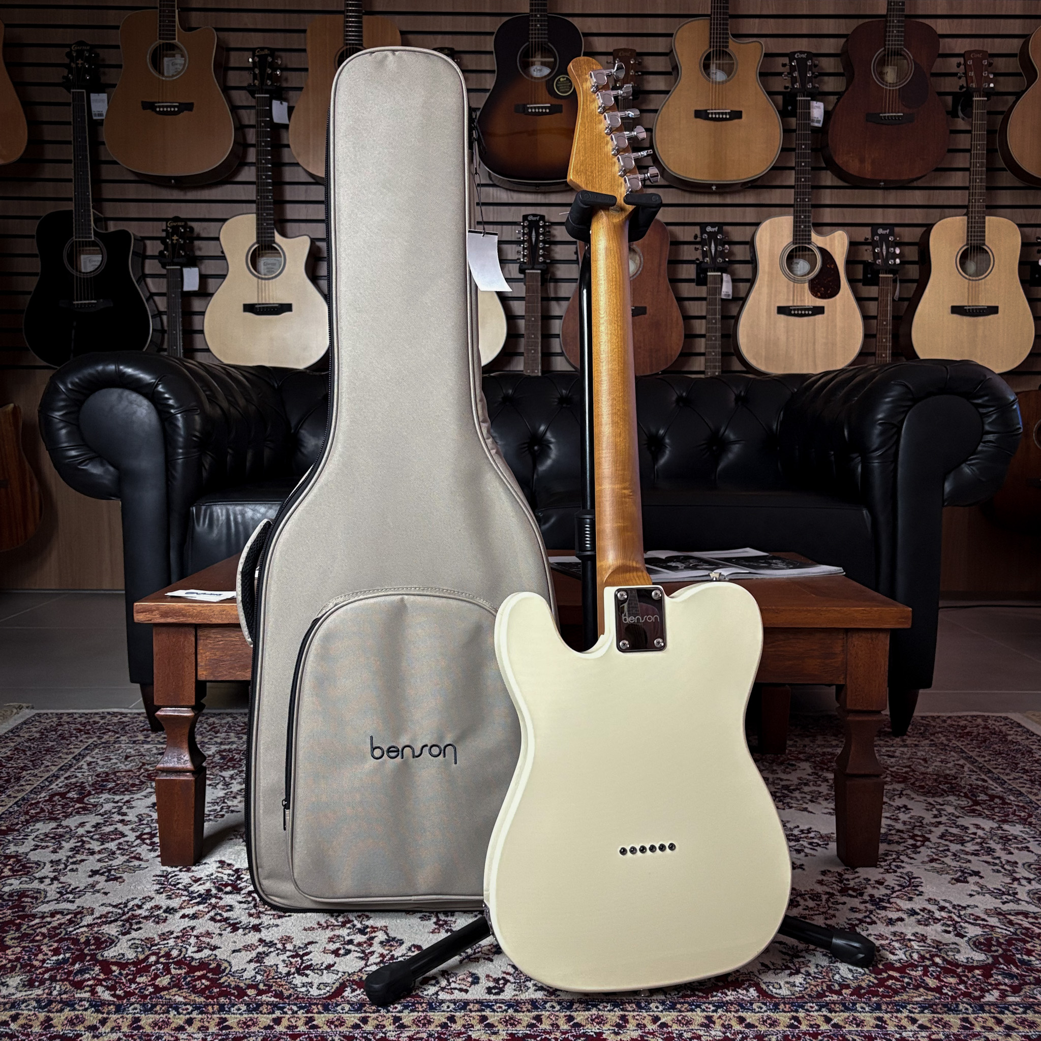 Guitarra Benson Tele Hardy Series 904 Olympic White Chrome - T 904