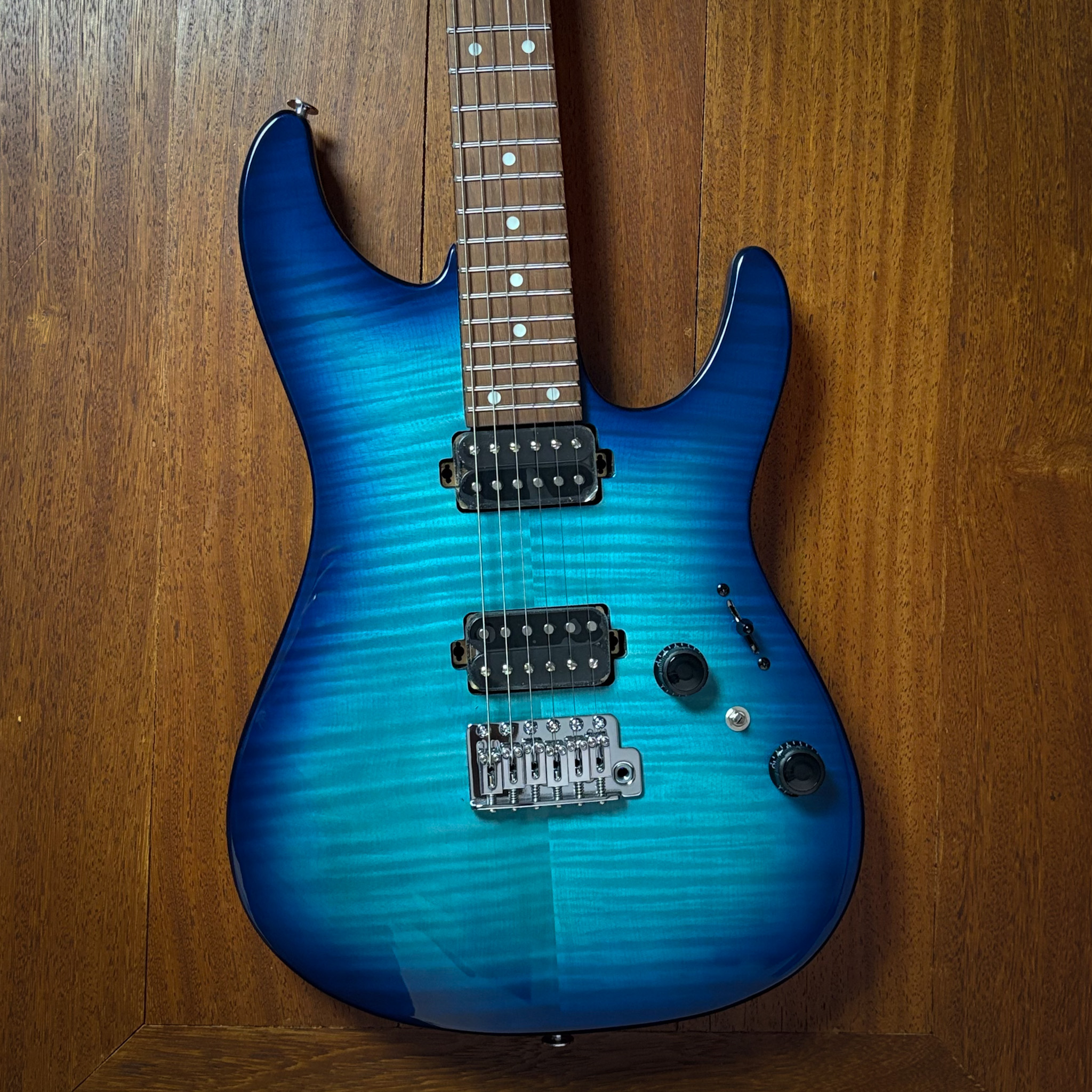 Guitarra Ibanez AZ AZ24S1F TXB Transparent Turquoise Burst