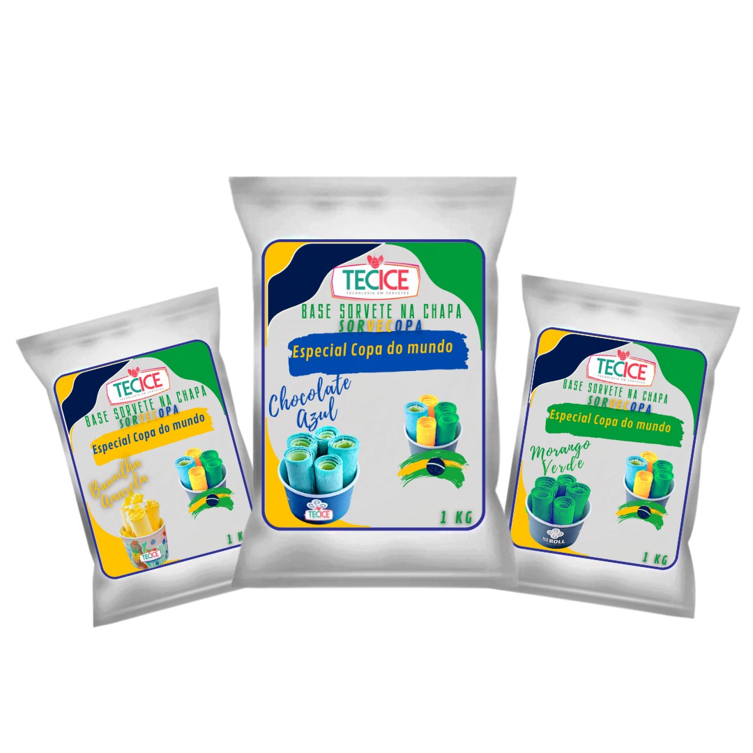 KIT 3 BASE SORVETE NA CHAPA SORVECOPA - lojatecsabor