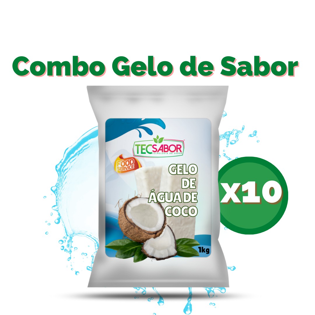 Combo Gelo de Sabor Água de Coco - lojatecsabor