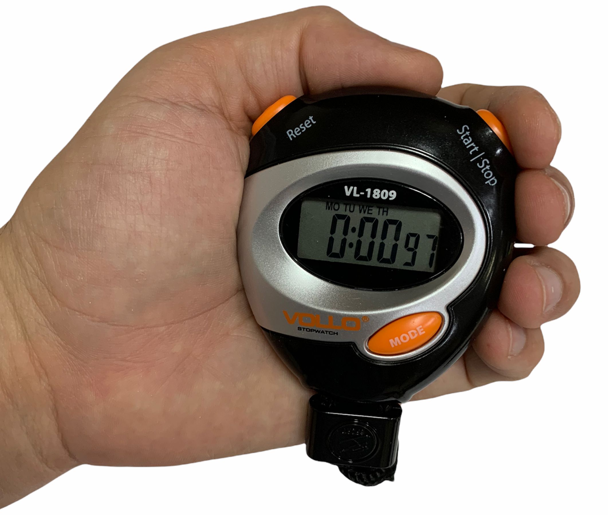 Cronômetro Profissional Vollo VL1809 Com Relógio e Alarme - Dafoca