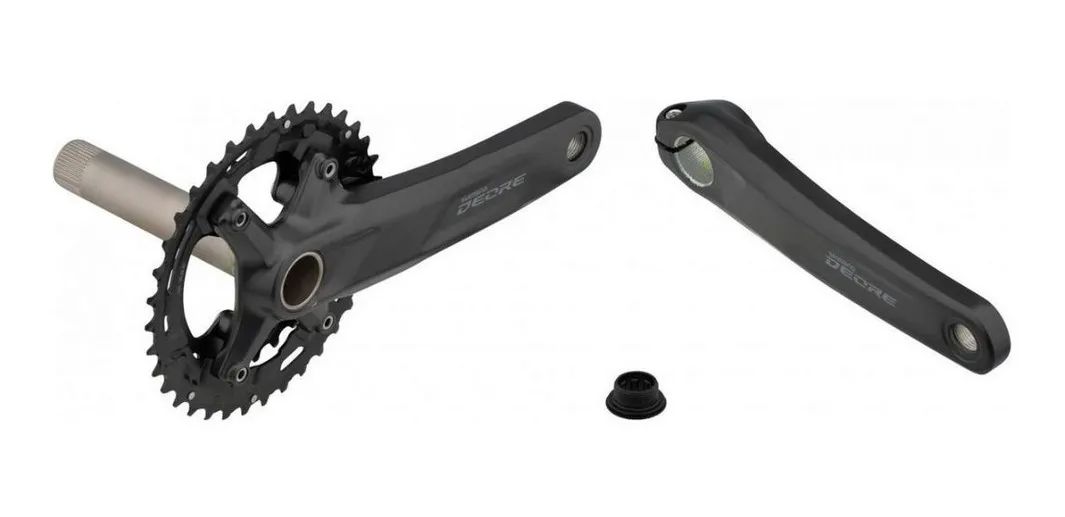 Biela Shimano FC-M4100 36/26D 175mm – Pour VTT 10 Vitesses, Solide Et Fiable