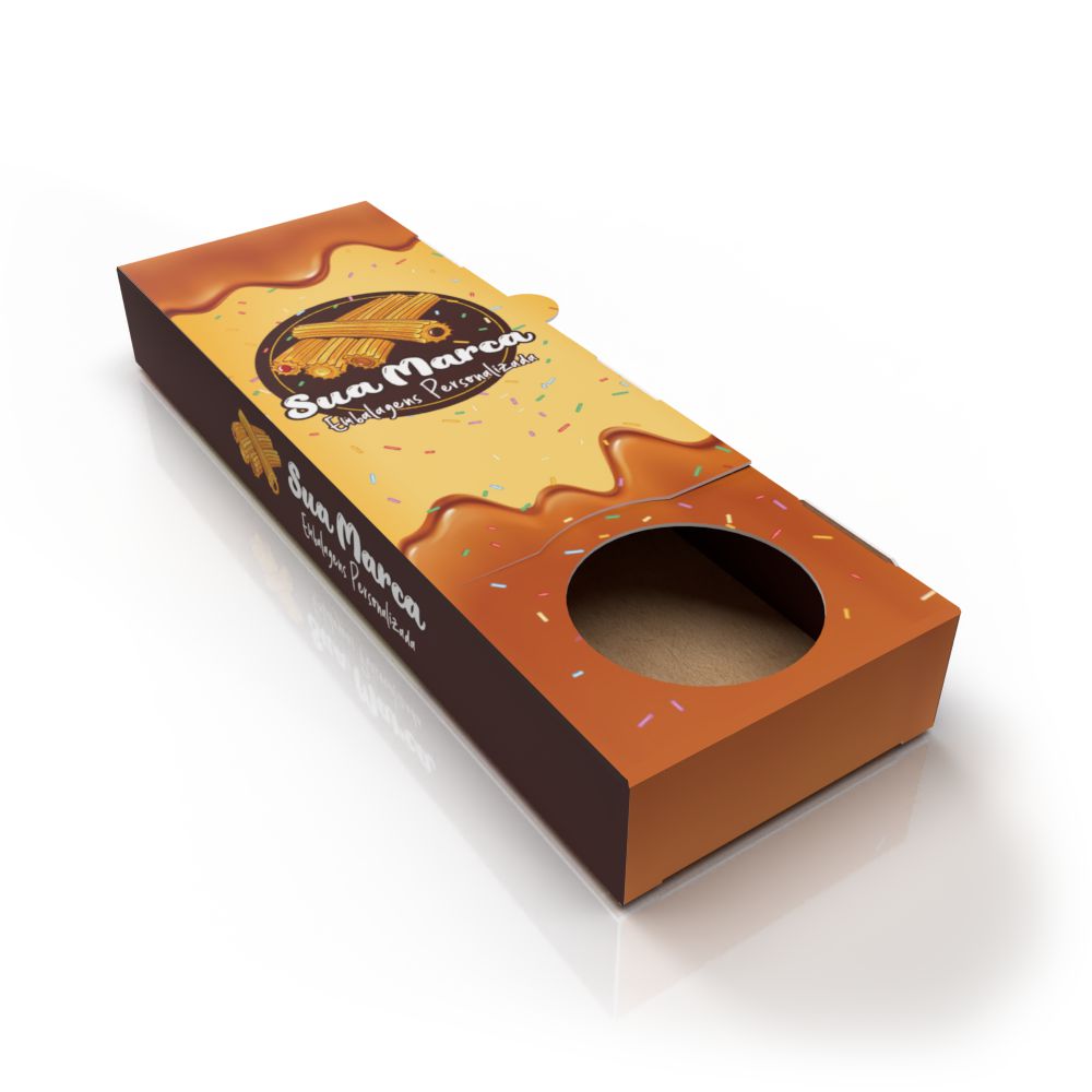 Embalagem para Churros Espanhol Delivery - 24,0 x 3,0 x 8,0 cm - Soller ...