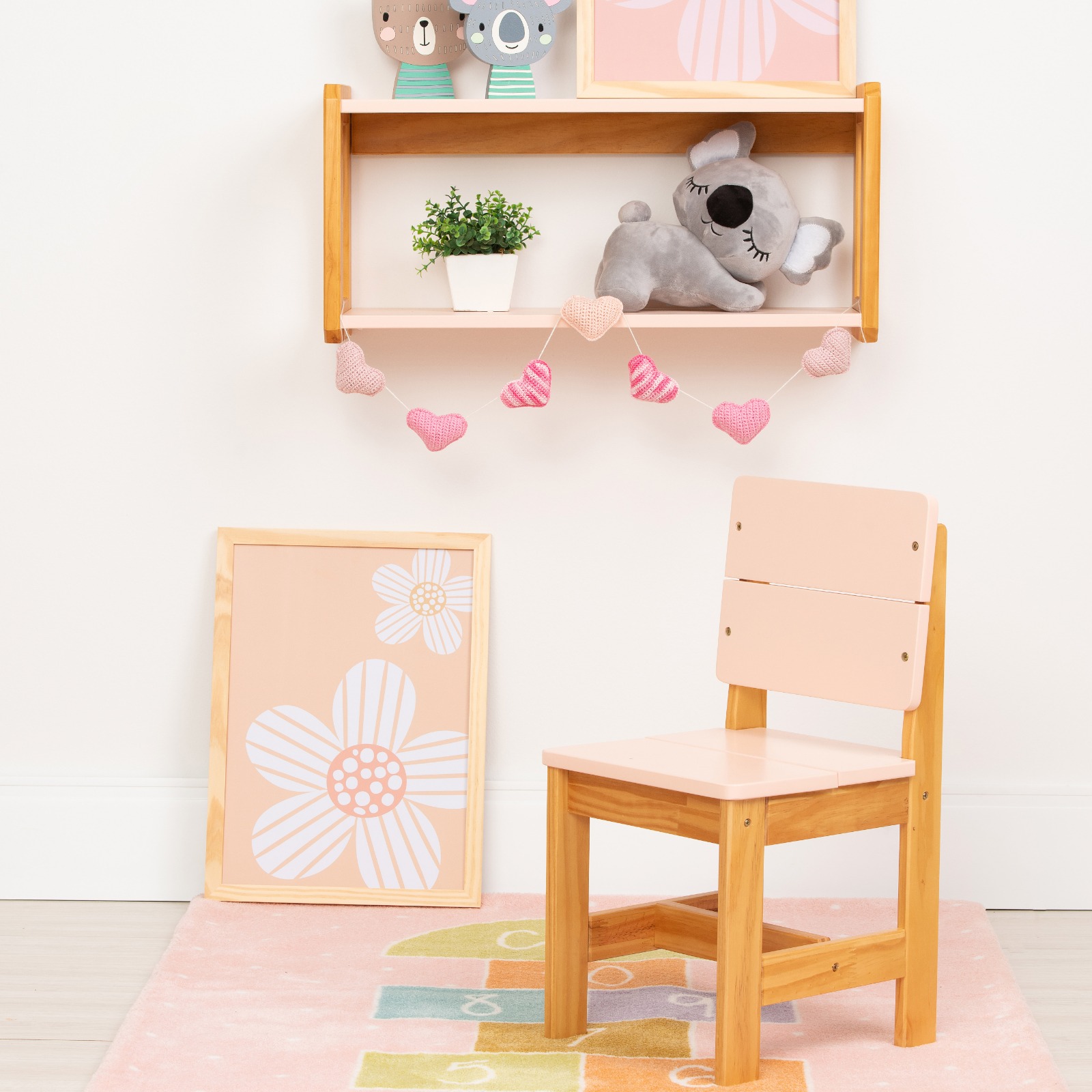 Cadeira Infantil Rosa Theo