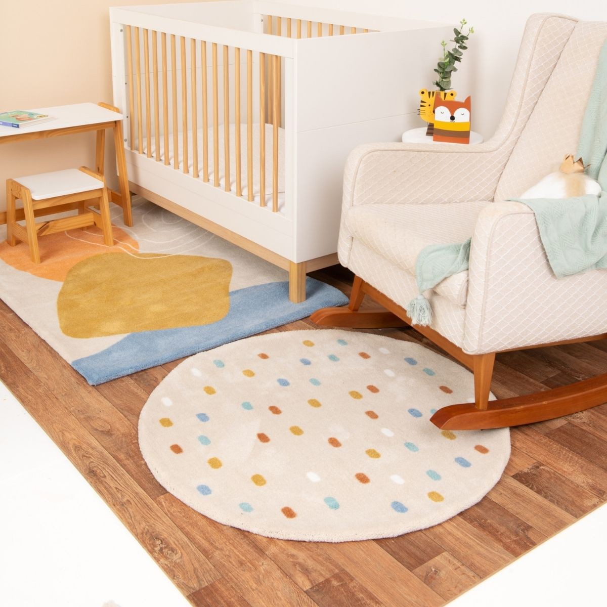 Tapete Infantil Redondo Gotinhas Boho