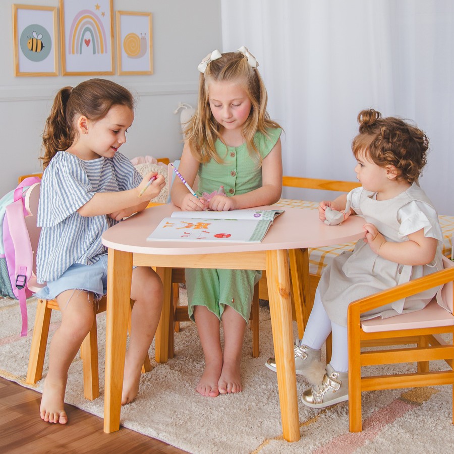 Cadeira Infantil com Regulagem Rosa