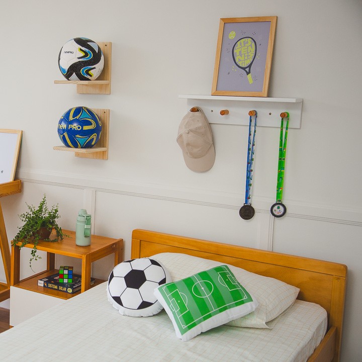 Brinquedo lúdico de madeira natural para construções