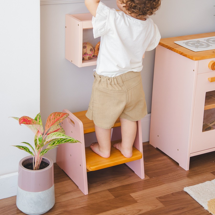Escadinha Infantil Montessori Rosa