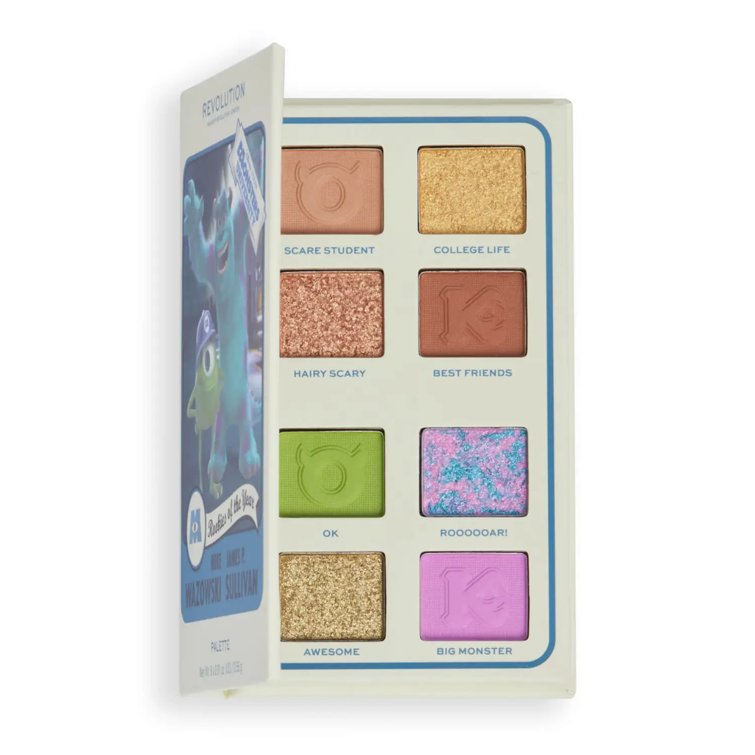 Paleta de Sombra Revolution x Monsters University Mike & Sulley Scare Card  Palette | Monstros S.A. - Imports MDM