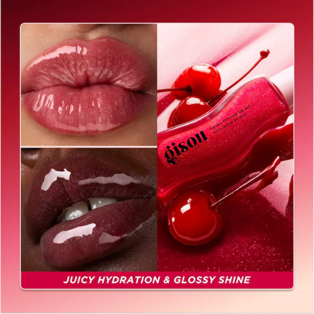 Lip Oil Gisou Honey Infused Hydrating Lip Oil | Cor: Cherry On The