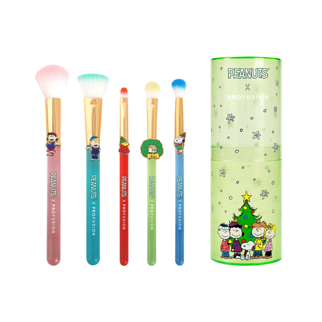 Kit de Pincéis Profusion Cometics X Peanuts Holiday Merry & Bright