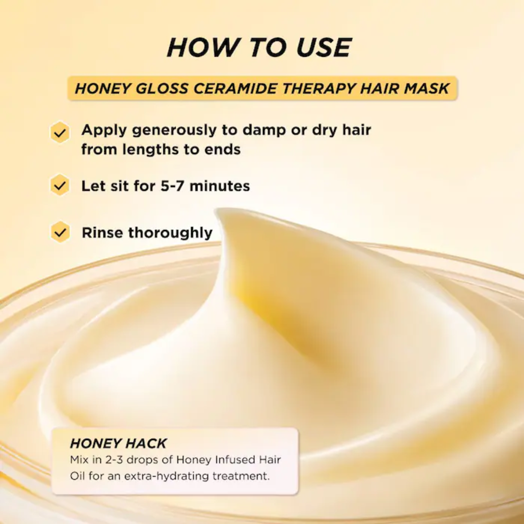Máscara Capilar Gisou Honey Gloss Ceramide Therapy Hydrating Hair