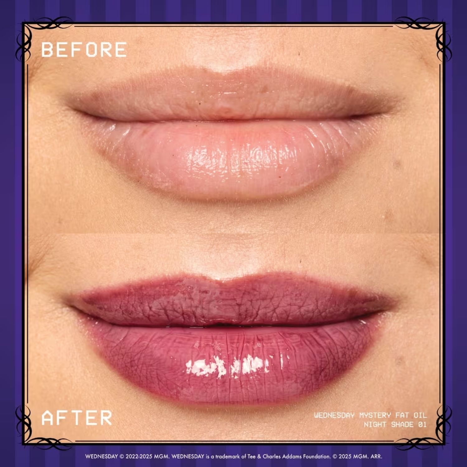 Lip Oil Nyx x Wednesday Mystery PH Lip Oil | Cor: Night Shade