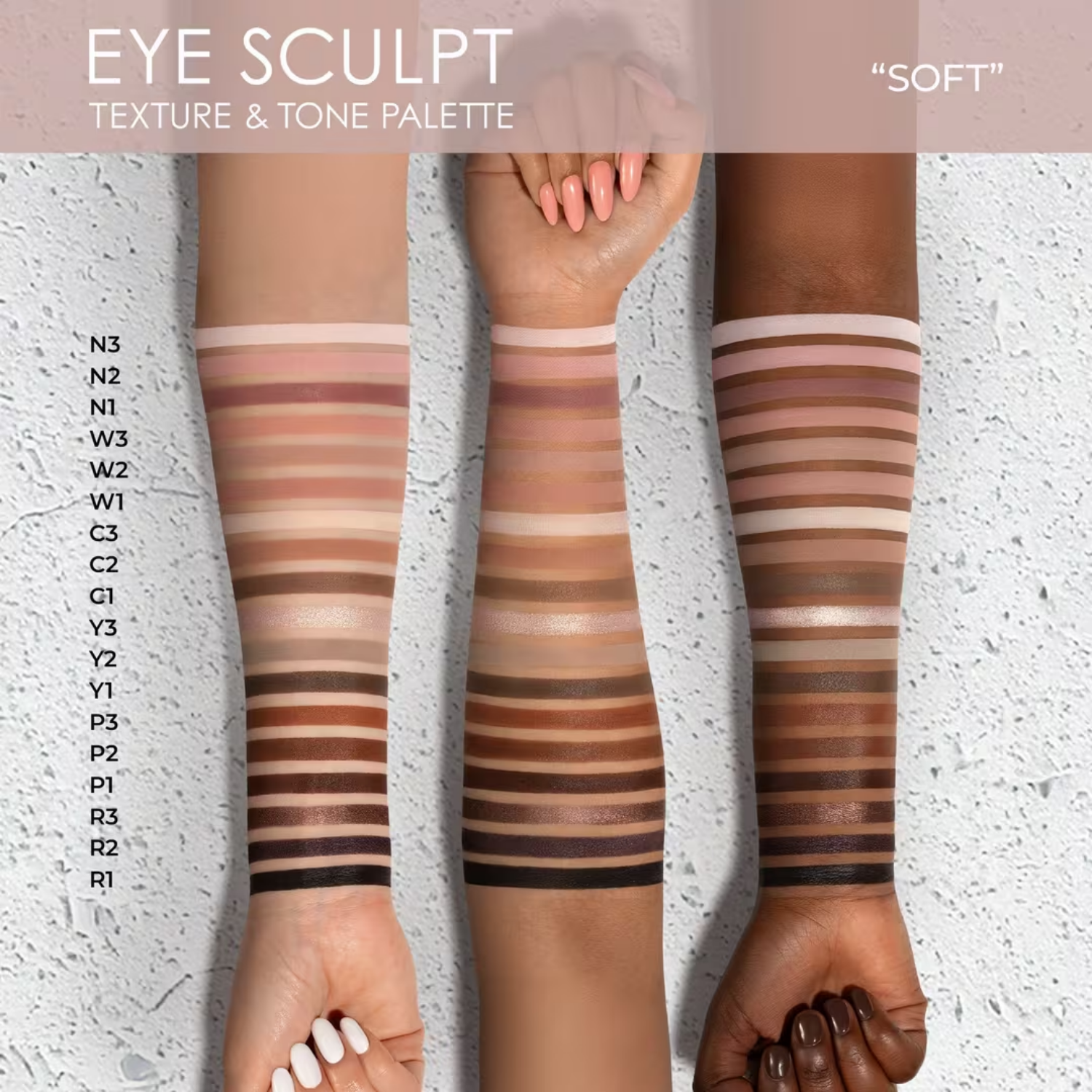 Natasha Denona アイシャドウパレット Eye Sculpt Paleta de Sombras Natasha Denona Eye Sculpt Texture & Tone