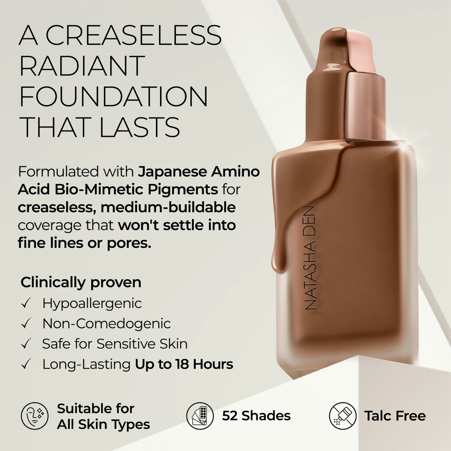 Natasha Denona HYGLAM ファンデーション R2 Base Líquida Natasha Denona Hy-Glam Foundation | Cor: R2 - Imports MDM