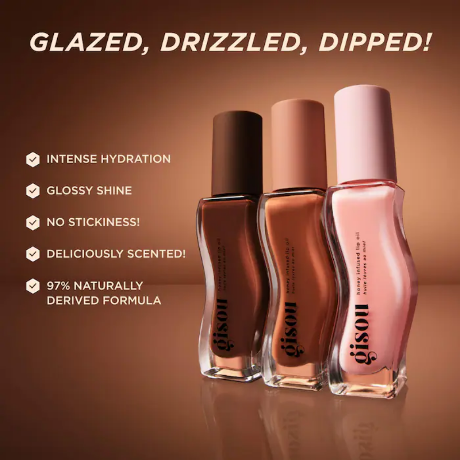 Lip Oil Gisou Honey Infused Hydrating Lip Oil | Cor: Milky Mocha