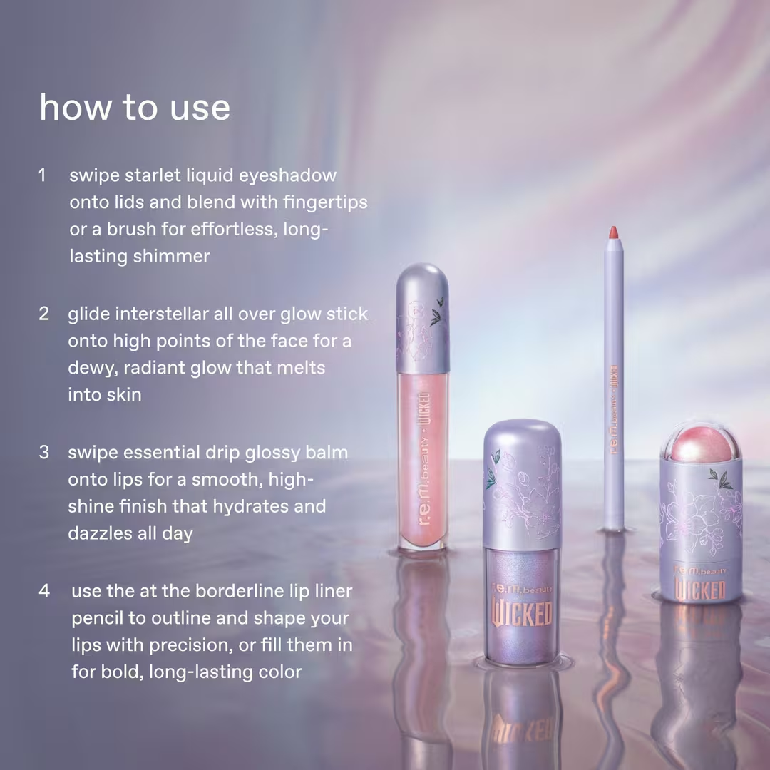 口紅 r.e.m. beauty Wicked Galinda makeup set Conjunto de Maquiagem Galinda R.E.M. Beauty x Wicked